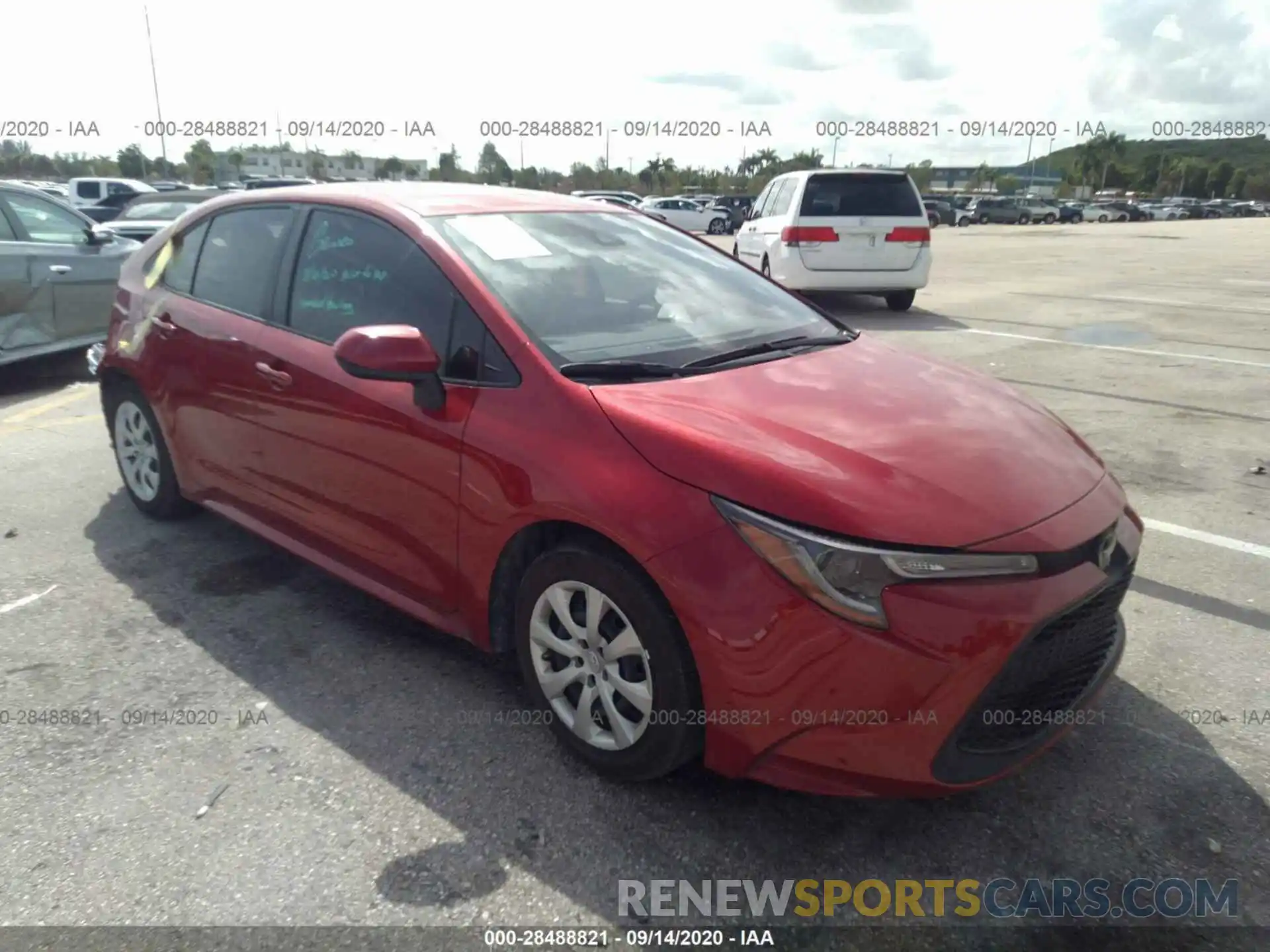 1 Photograph of a damaged car JTDEPRAE0LJ111971 TOYOTA COROLLA 2020