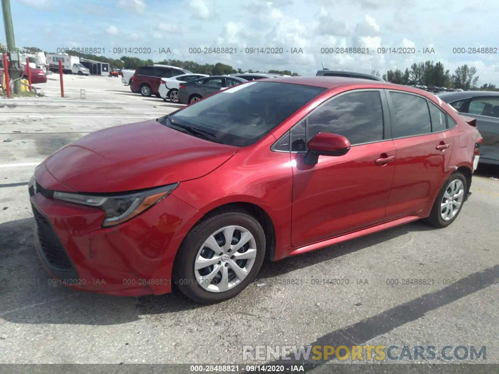 2 Photograph of a damaged car JTDEPRAE0LJ111971 TOYOTA COROLLA 2020