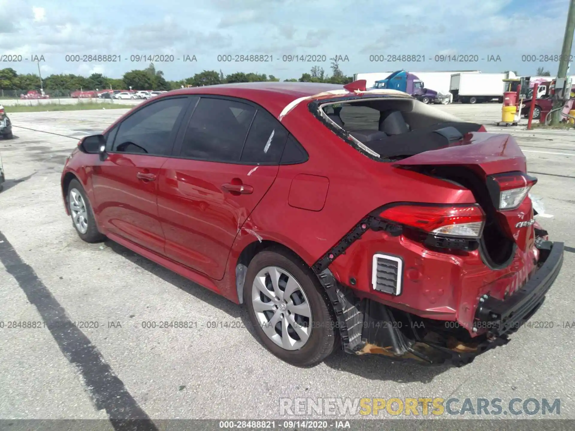 3 Photograph of a damaged car JTDEPRAE0LJ111971 TOYOTA COROLLA 2020