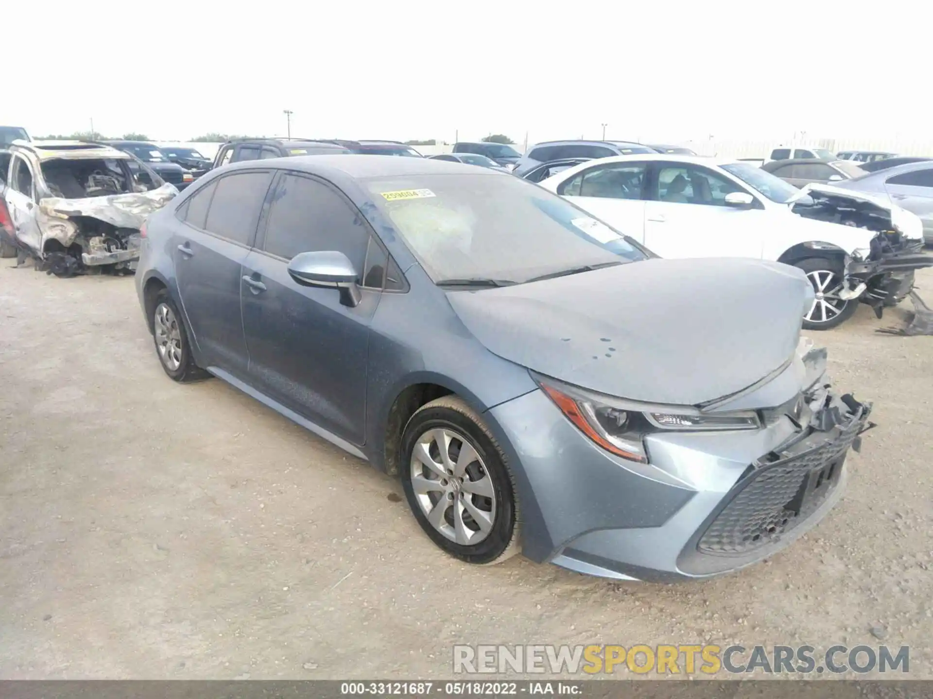 1 Photograph of a damaged car JTDEPRAE0LJ112263 TOYOTA COROLLA 2020