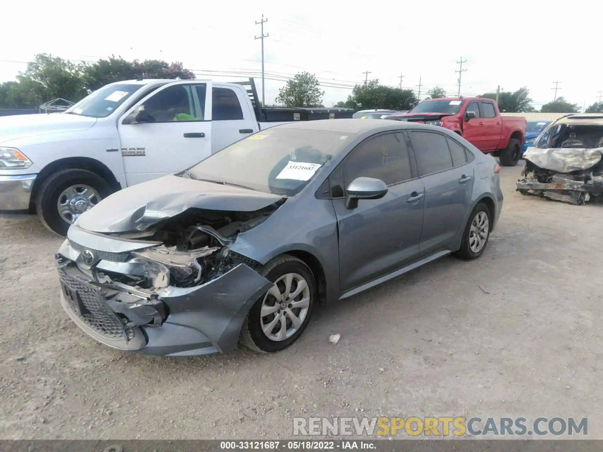 2 Photograph of a damaged car JTDEPRAE0LJ112263 TOYOTA COROLLA 2020