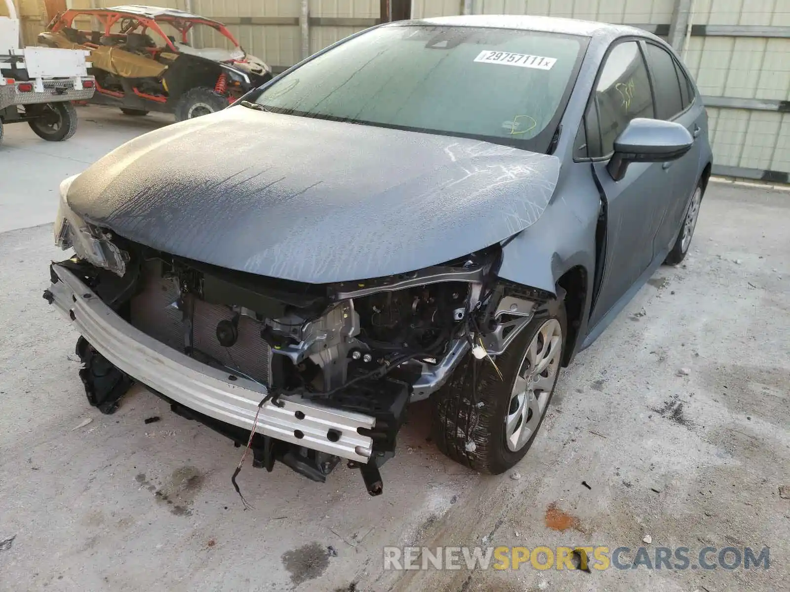 2 Photograph of a damaged car JTDEPRAE0LJ112716 TOYOTA COROLLA 2020