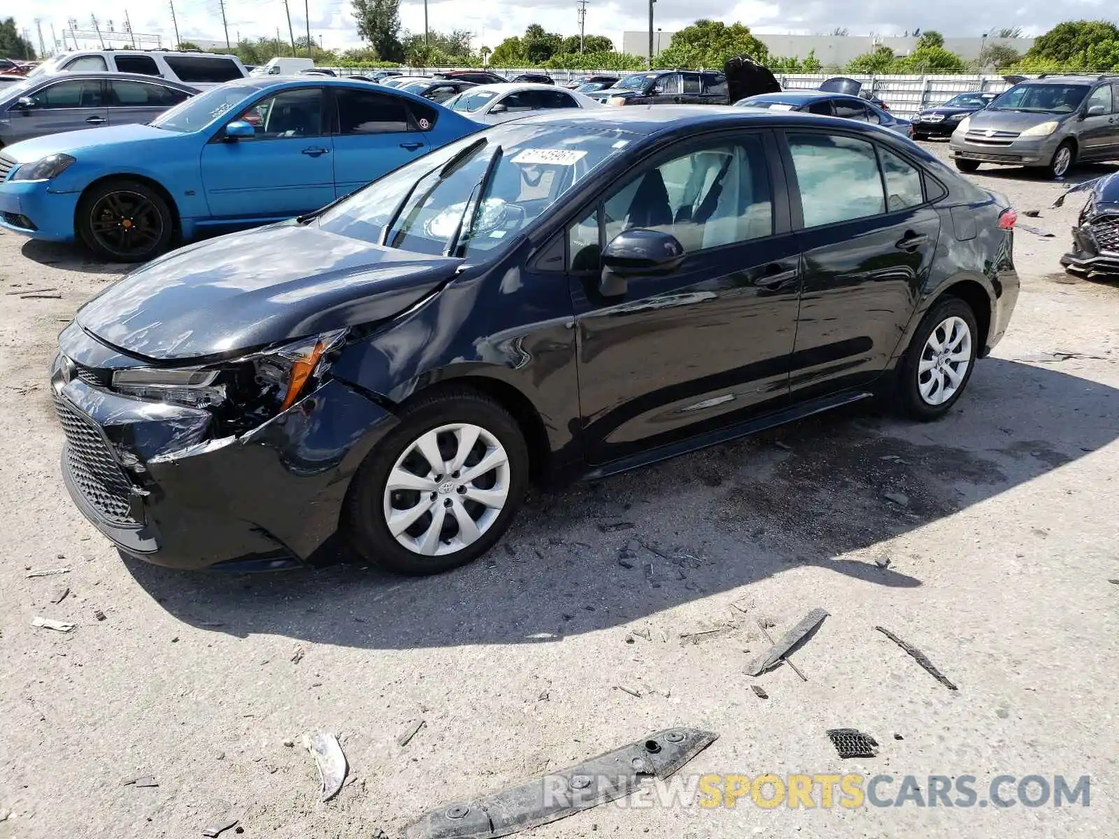 2 Photograph of a damaged car JTDEPRAE0LJ113669 TOYOTA COROLLA 2020