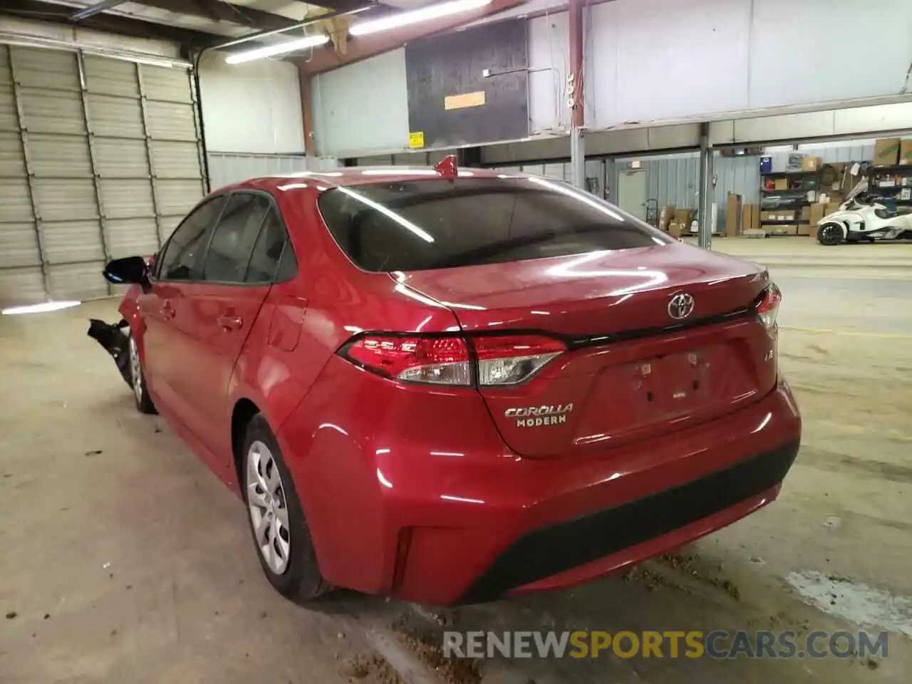 3 Photograph of a damaged car JTDEPRAE0LJ114627 TOYOTA COROLLA 2020