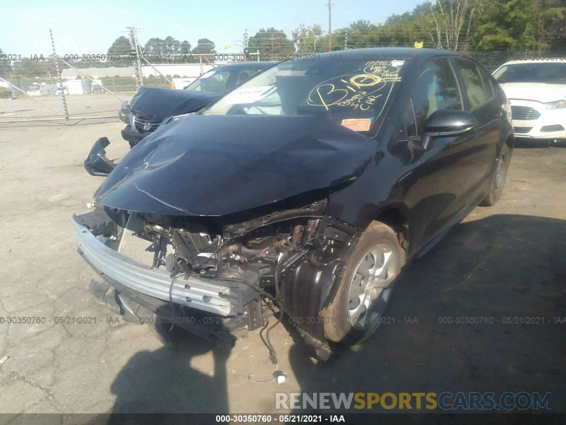 2 Photograph of a damaged car JTDEPRAE0LJ114983 TOYOTA COROLLA 2020