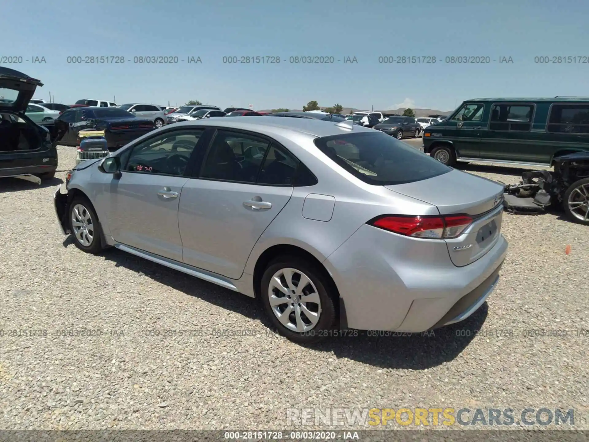 3 Photograph of a damaged car JTDEPRAE0LJ114997 TOYOTA COROLLA 2020