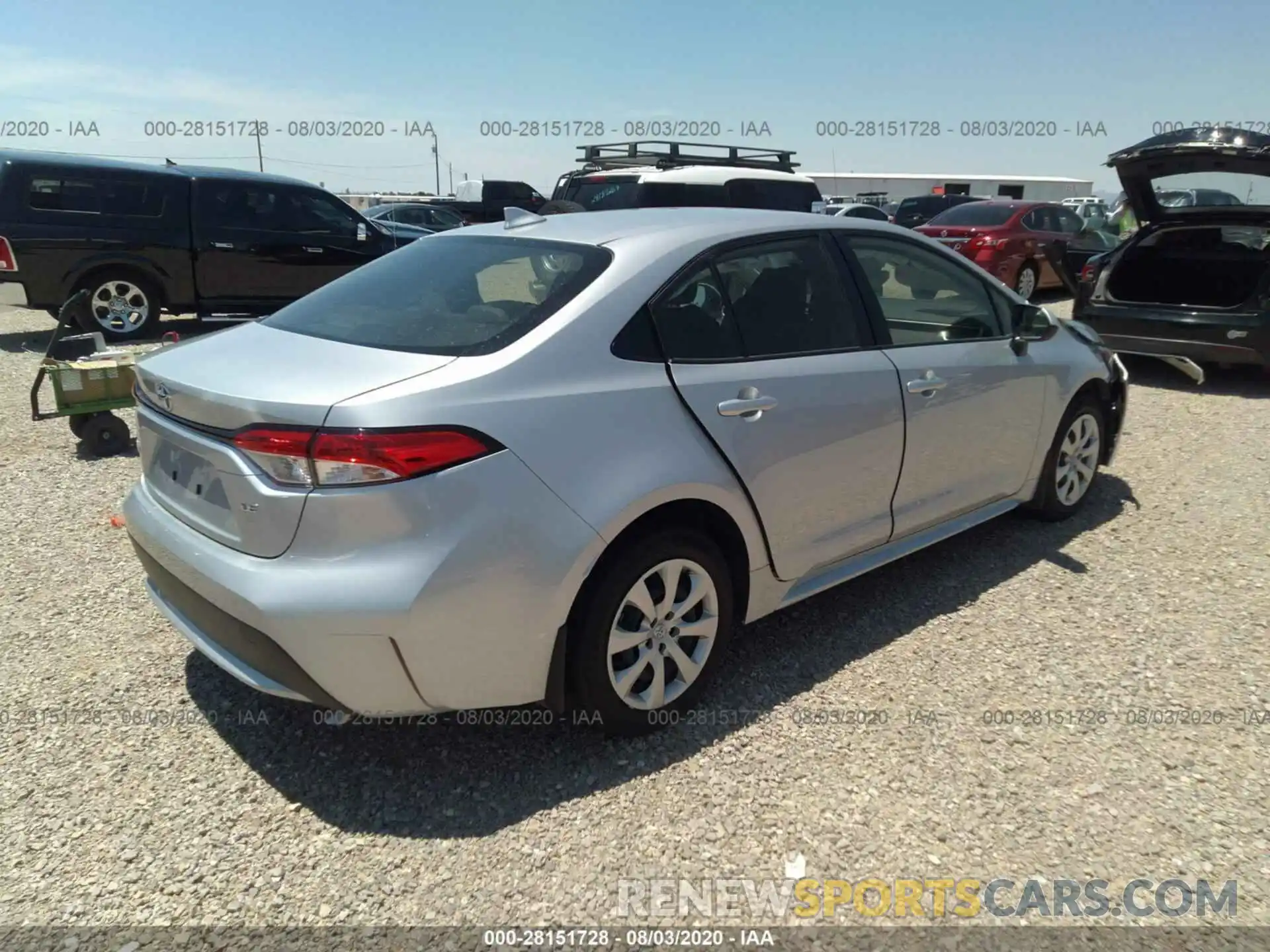 4 Photograph of a damaged car JTDEPRAE0LJ114997 TOYOTA COROLLA 2020