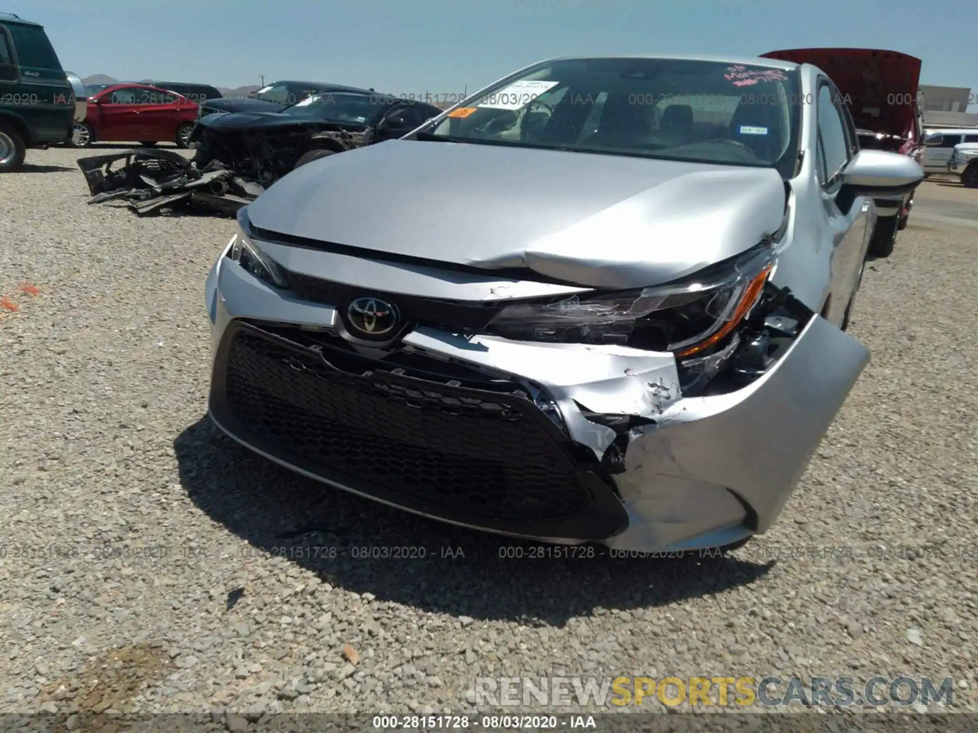 6 Photograph of a damaged car JTDEPRAE0LJ114997 TOYOTA COROLLA 2020