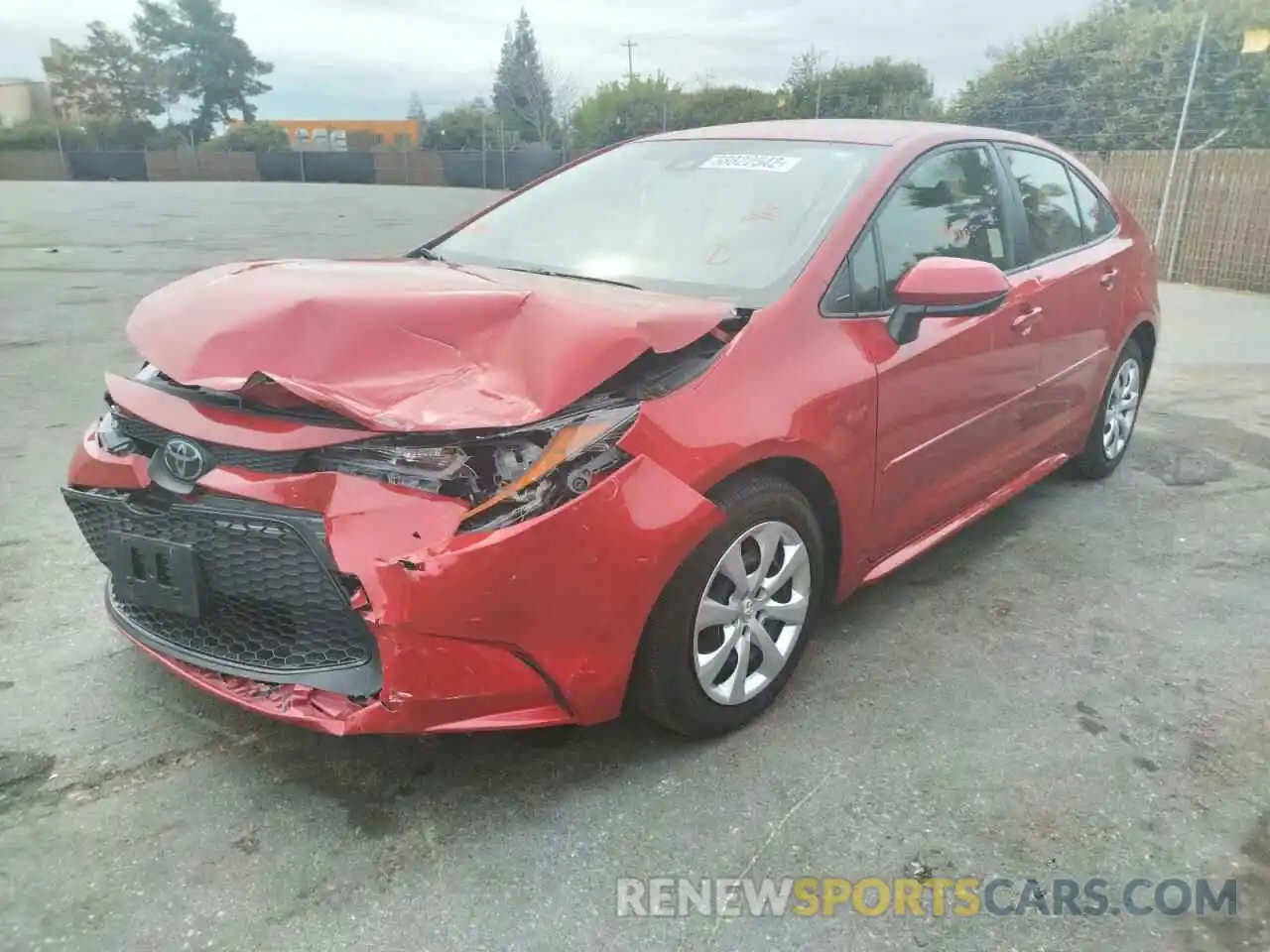 2 Photograph of a damaged car JTDEPRAE0LJ115065 TOYOTA COROLLA 2020