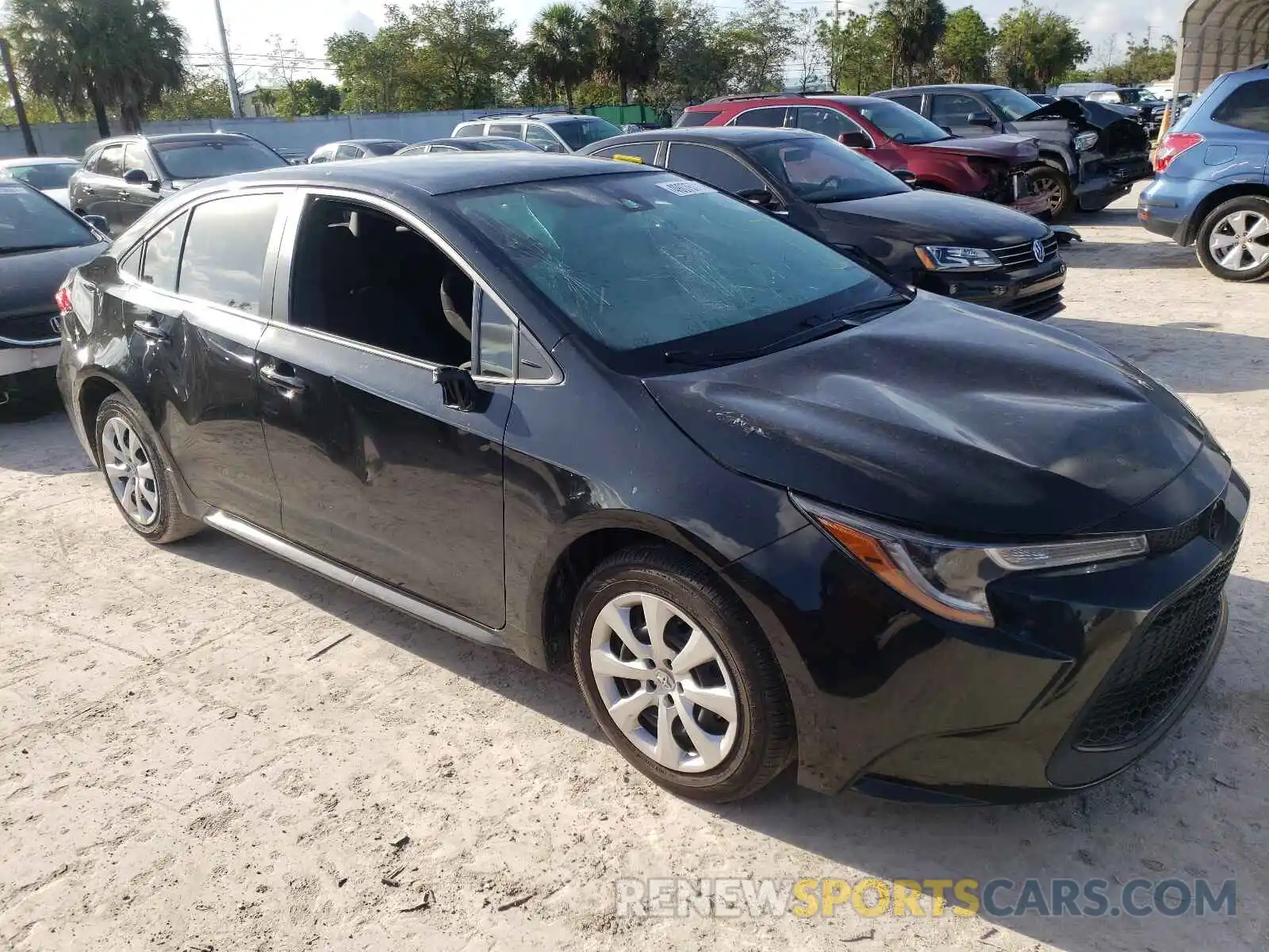 1 Photograph of a damaged car JTDEPRAE0LJ116457 TOYOTA COROLLA 2020