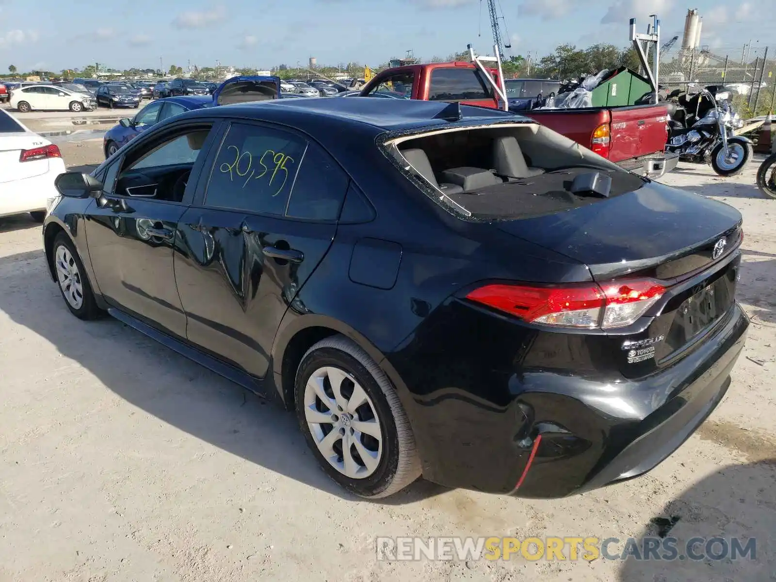 3 Photograph of a damaged car JTDEPRAE0LJ116457 TOYOTA COROLLA 2020