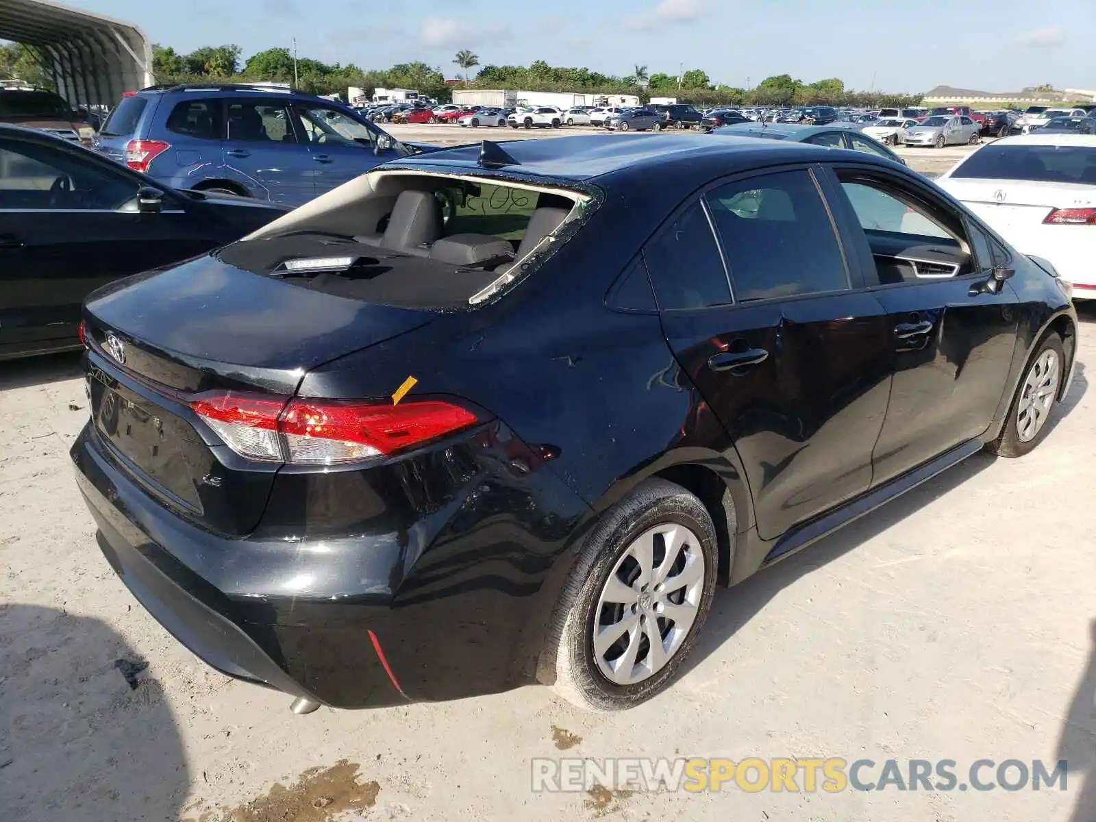 4 Photograph of a damaged car JTDEPRAE0LJ116457 TOYOTA COROLLA 2020