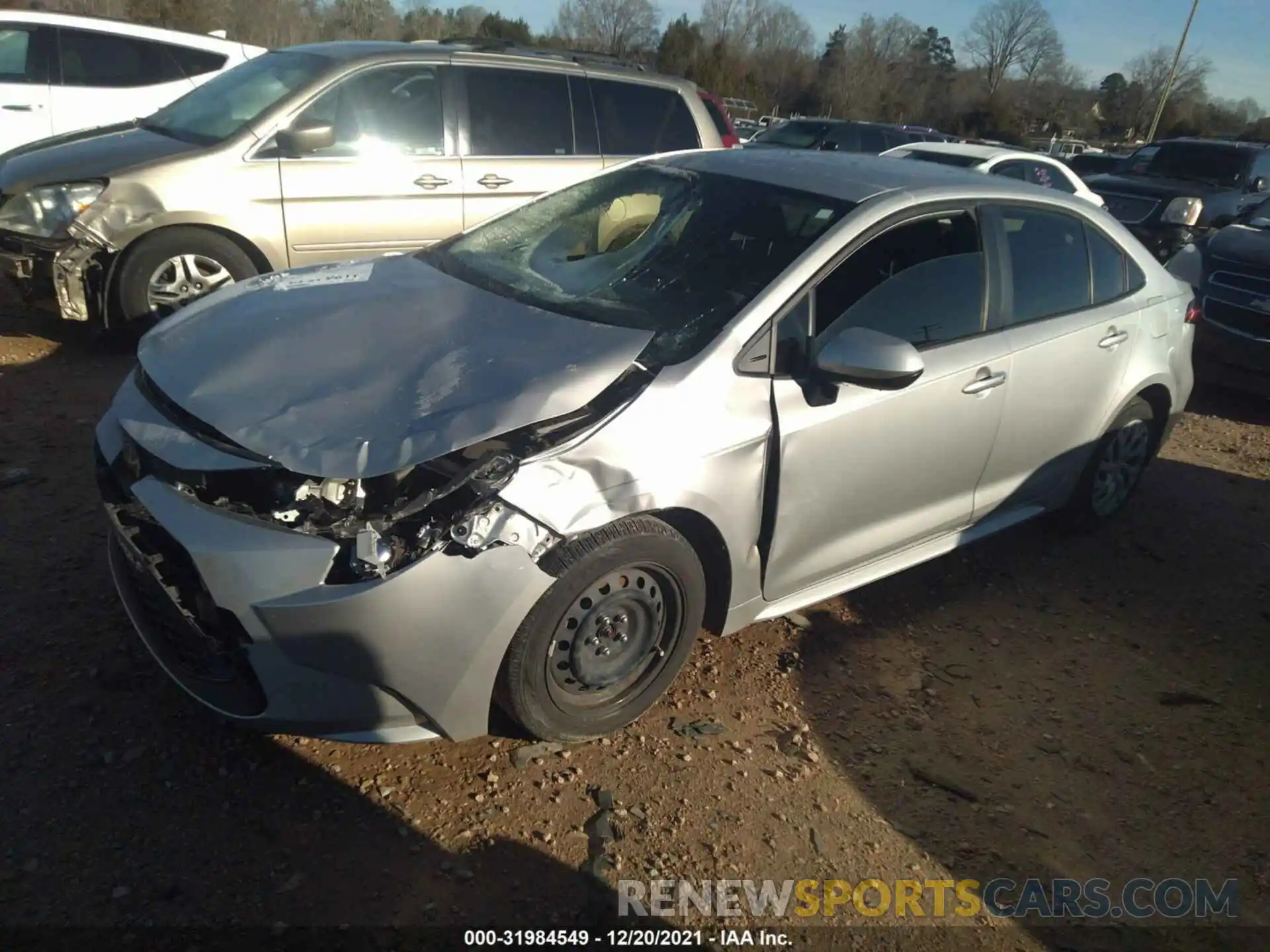 2 Photograph of a damaged car JTDEPRAE0LJ117026 TOYOTA COROLLA 2020