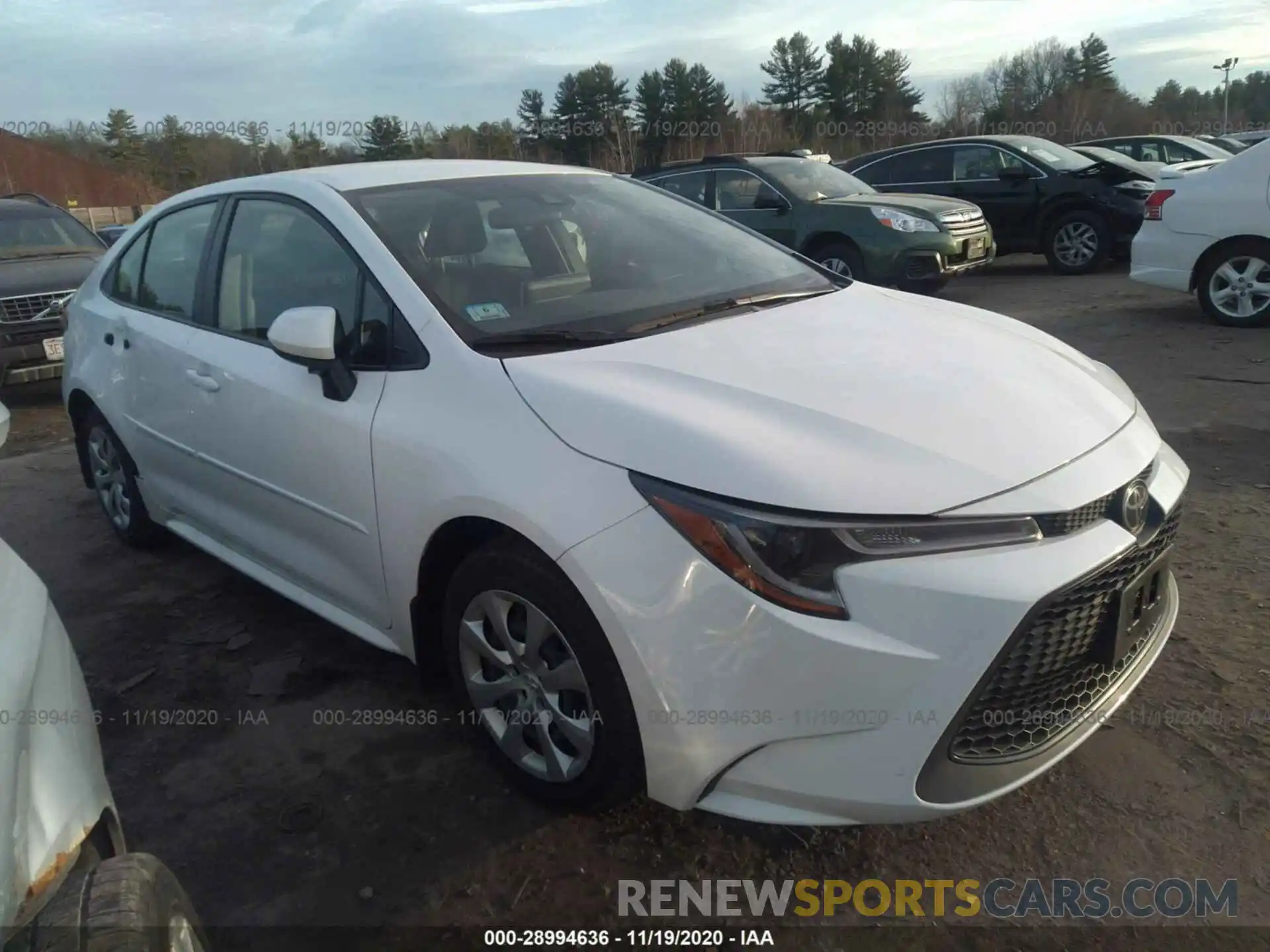 1 Photograph of a damaged car JTDEPRAE1LJ000300 TOYOTA COROLLA 2020