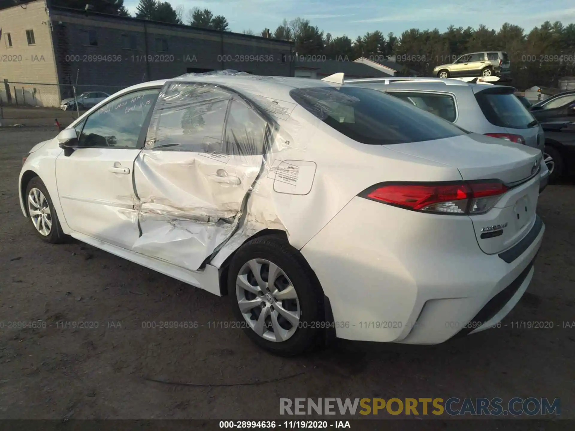 3 Photograph of a damaged car JTDEPRAE1LJ000300 TOYOTA COROLLA 2020