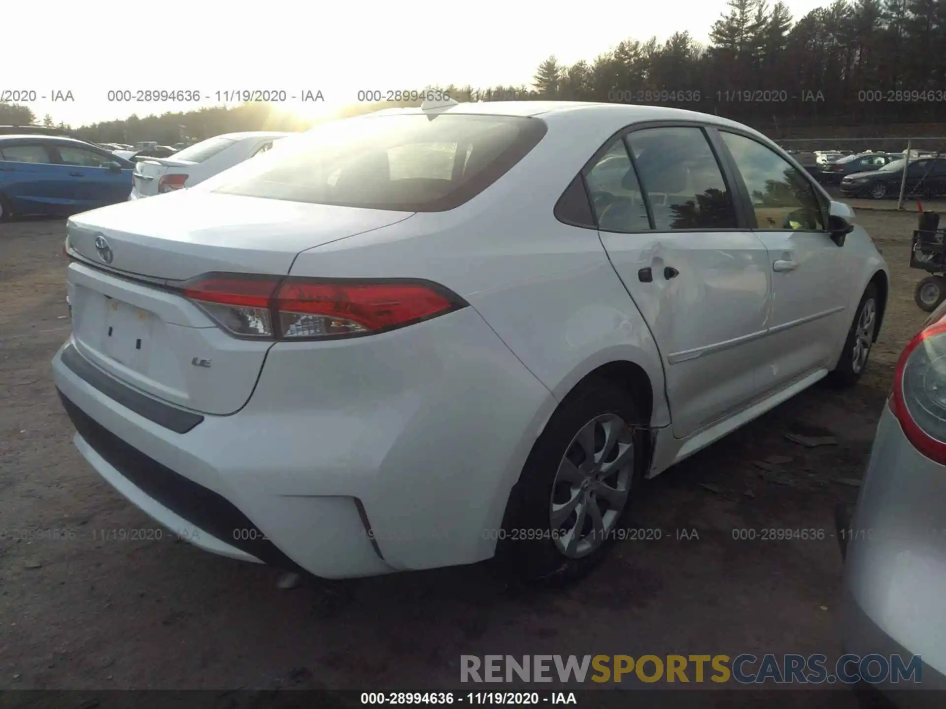 4 Photograph of a damaged car JTDEPRAE1LJ000300 TOYOTA COROLLA 2020