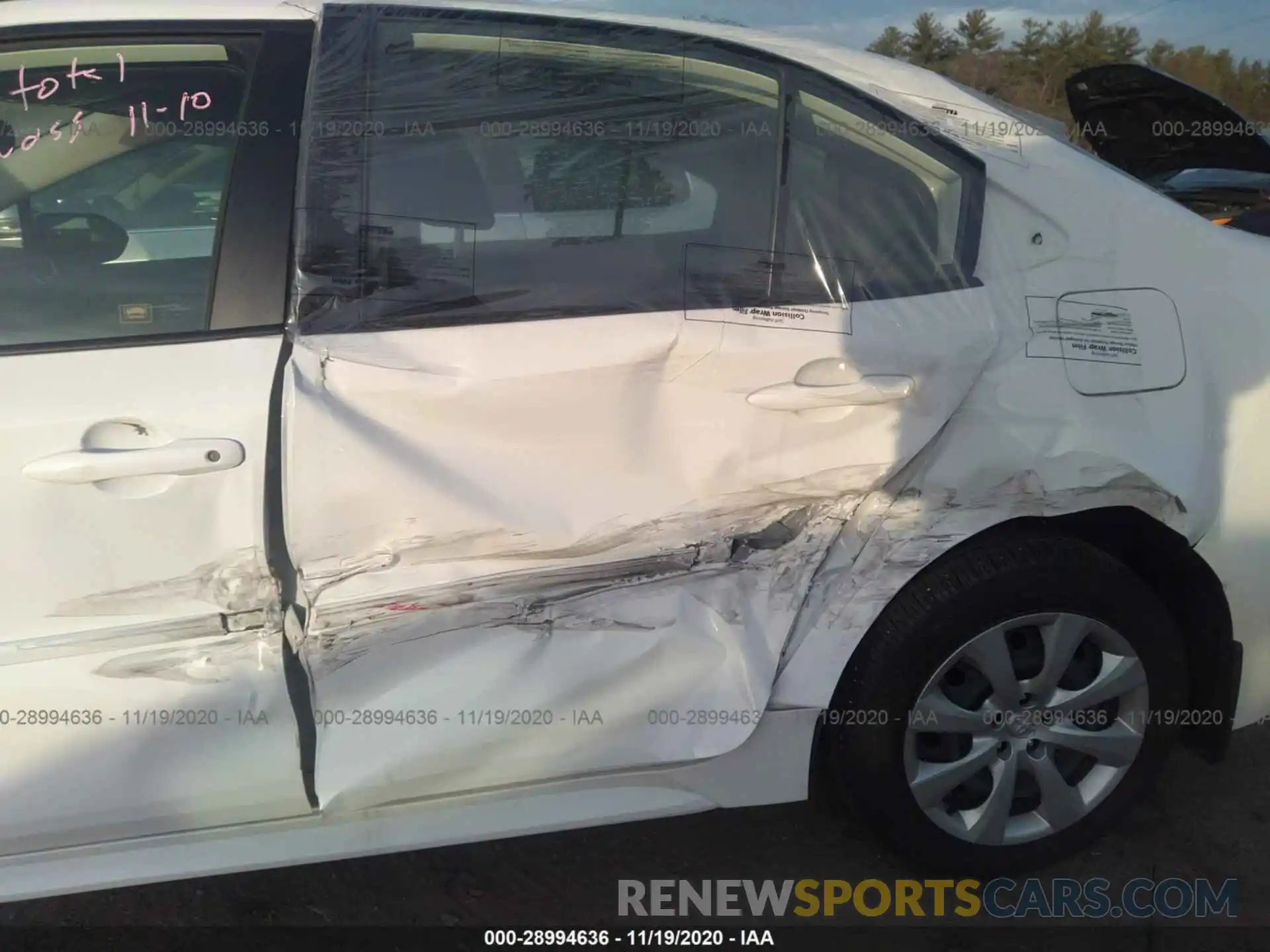 6 Photograph of a damaged car JTDEPRAE1LJ000300 TOYOTA COROLLA 2020