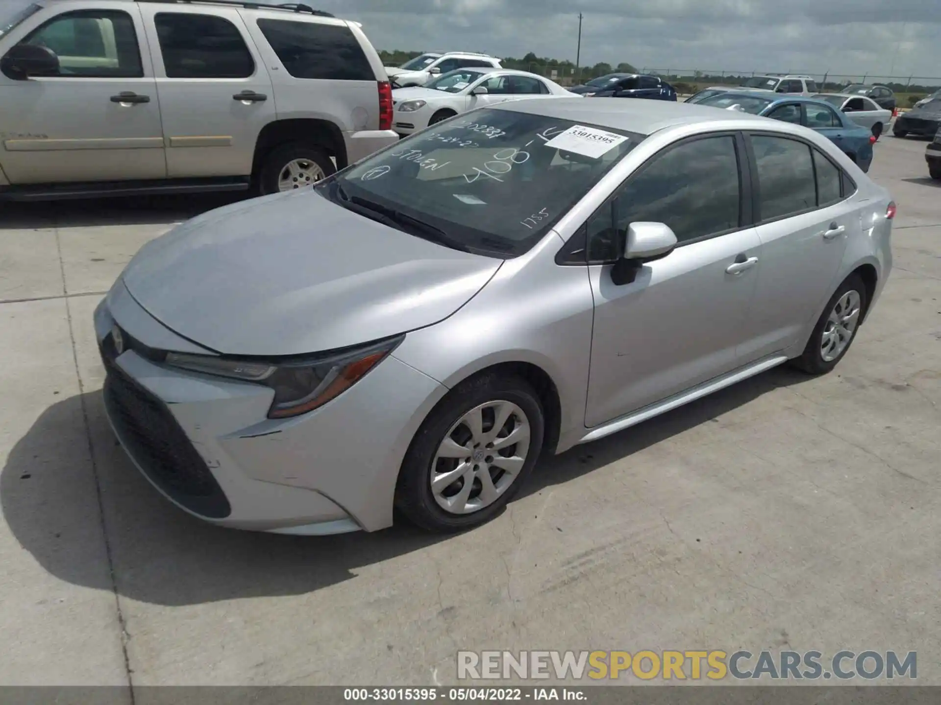 2 Photograph of a damaged car JTDEPRAE1LJ001785 TOYOTA COROLLA 2020