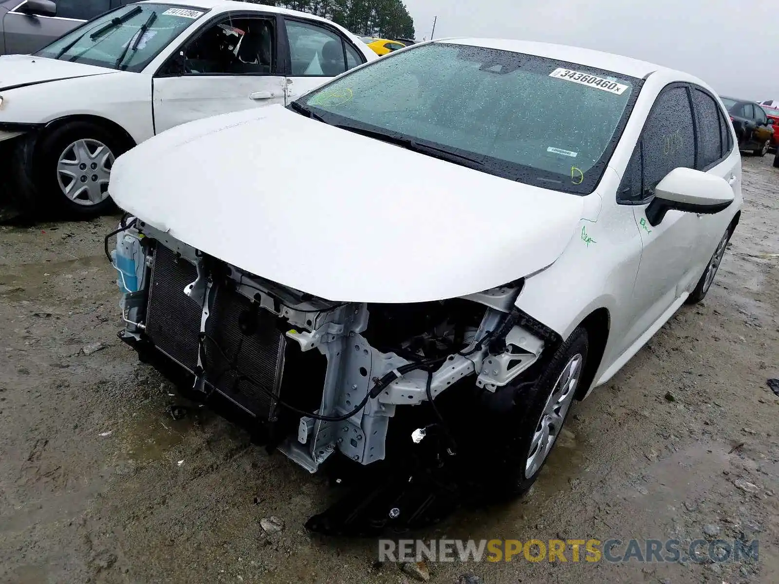 2 Photograph of a damaged car JTDEPRAE1LJ001978 TOYOTA COROLLA 2020