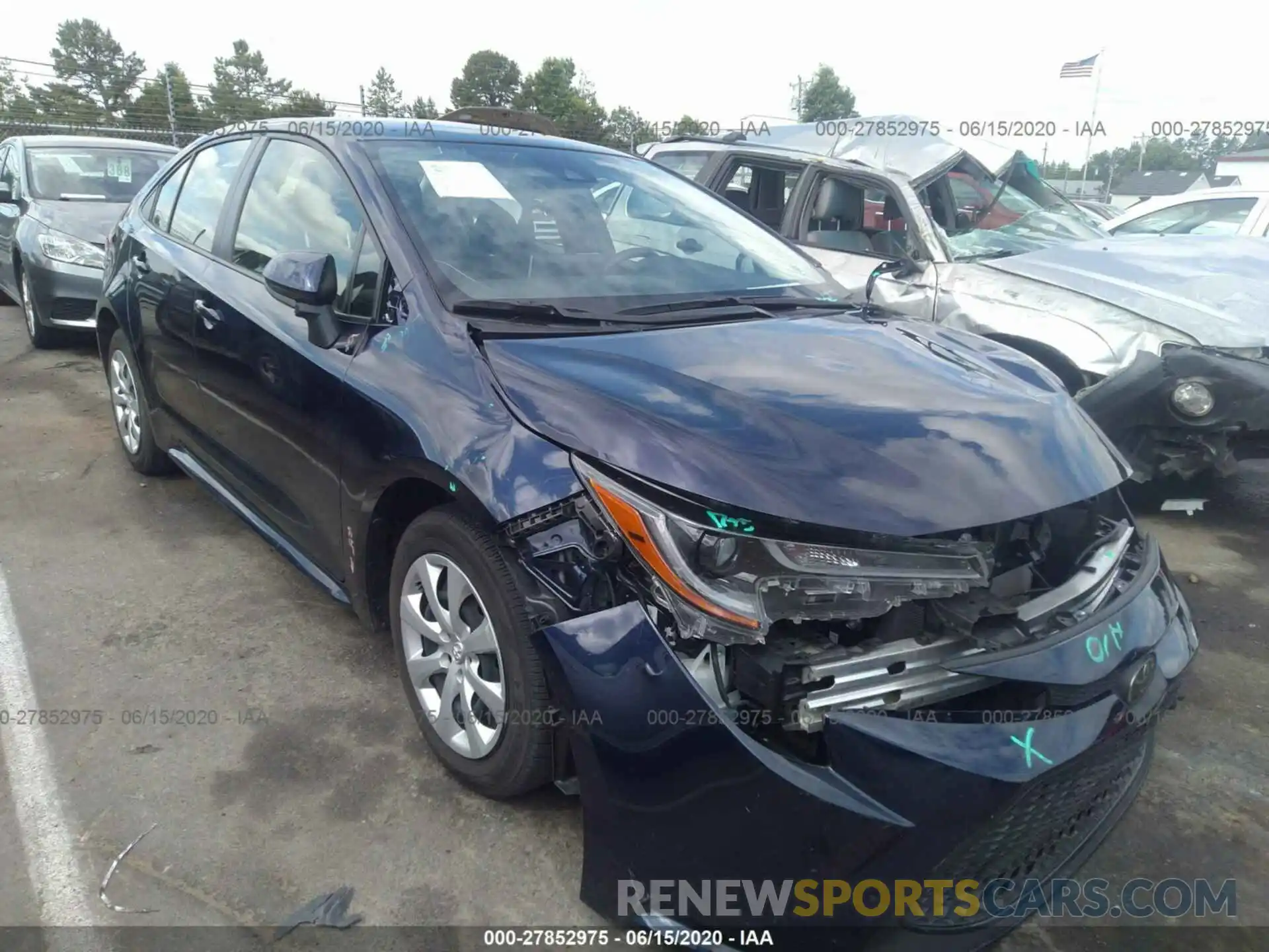 1 Photograph of a damaged car JTDEPRAE1LJ002077 TOYOTA COROLLA 2020