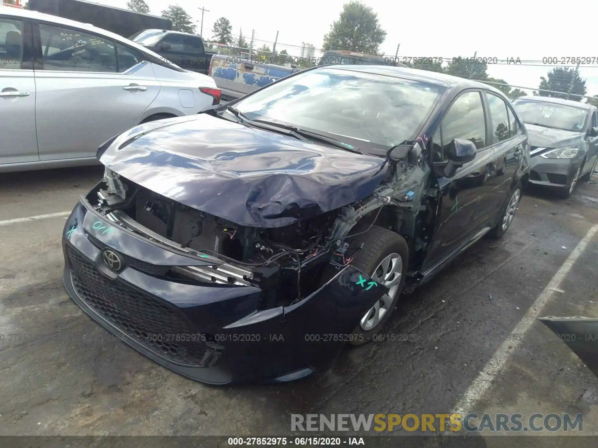 2 Photograph of a damaged car JTDEPRAE1LJ002077 TOYOTA COROLLA 2020