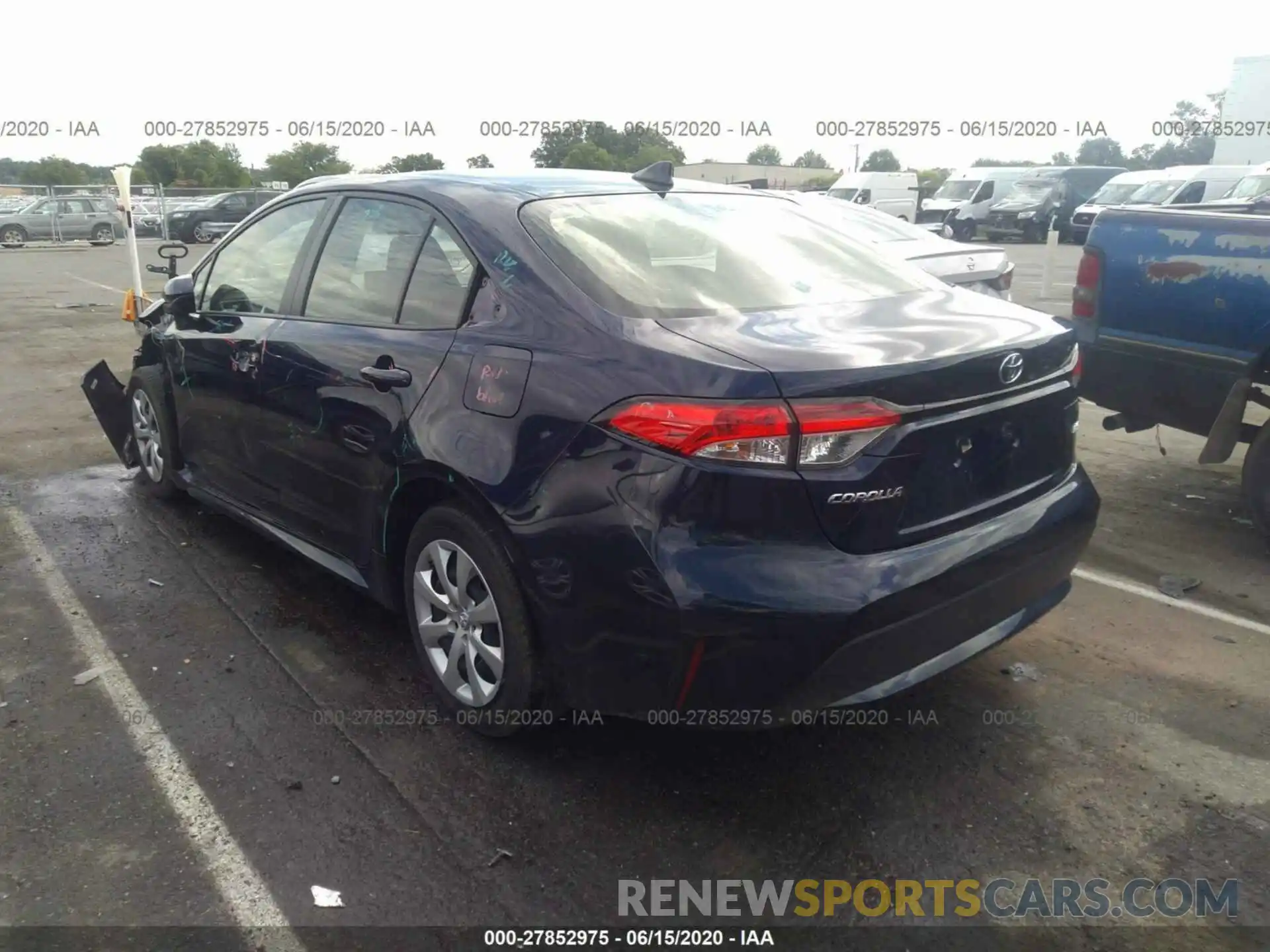 3 Photograph of a damaged car JTDEPRAE1LJ002077 TOYOTA COROLLA 2020