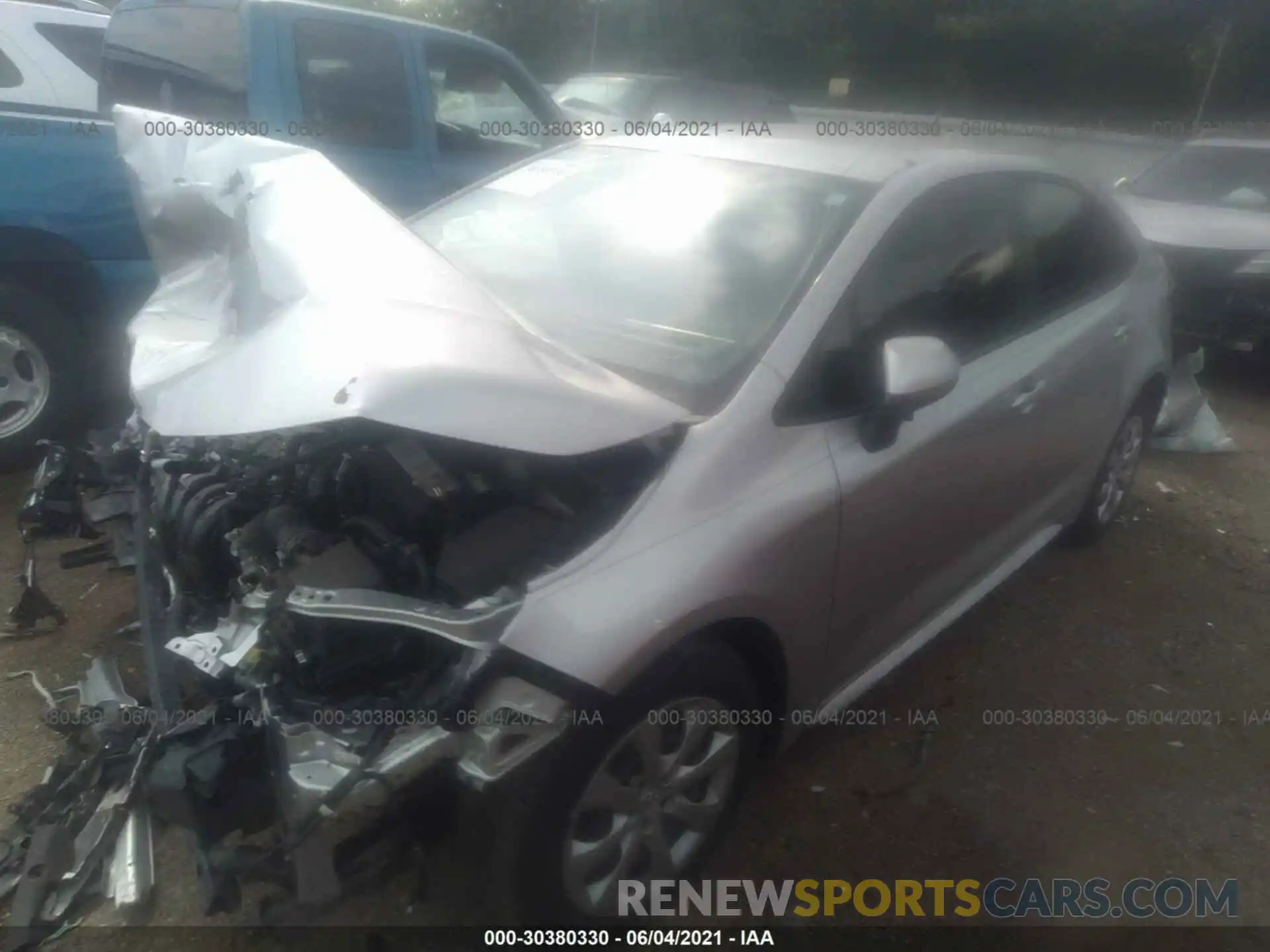 2 Photograph of a damaged car JTDEPRAE1LJ003326 TOYOTA COROLLA 2020