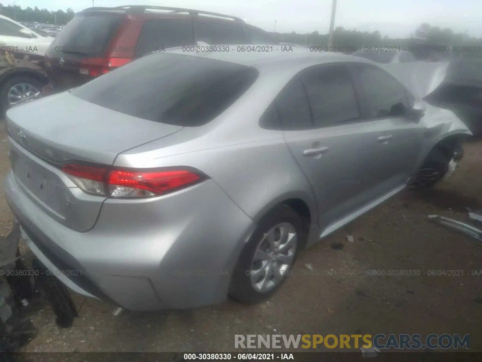 4 Photograph of a damaged car JTDEPRAE1LJ003326 TOYOTA COROLLA 2020