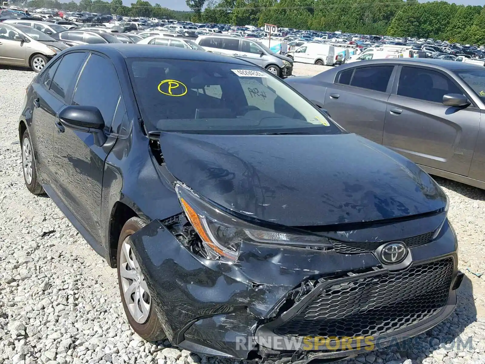 1 Photograph of a damaged car JTDEPRAE1LJ003486 TOYOTA COROLLA 2020