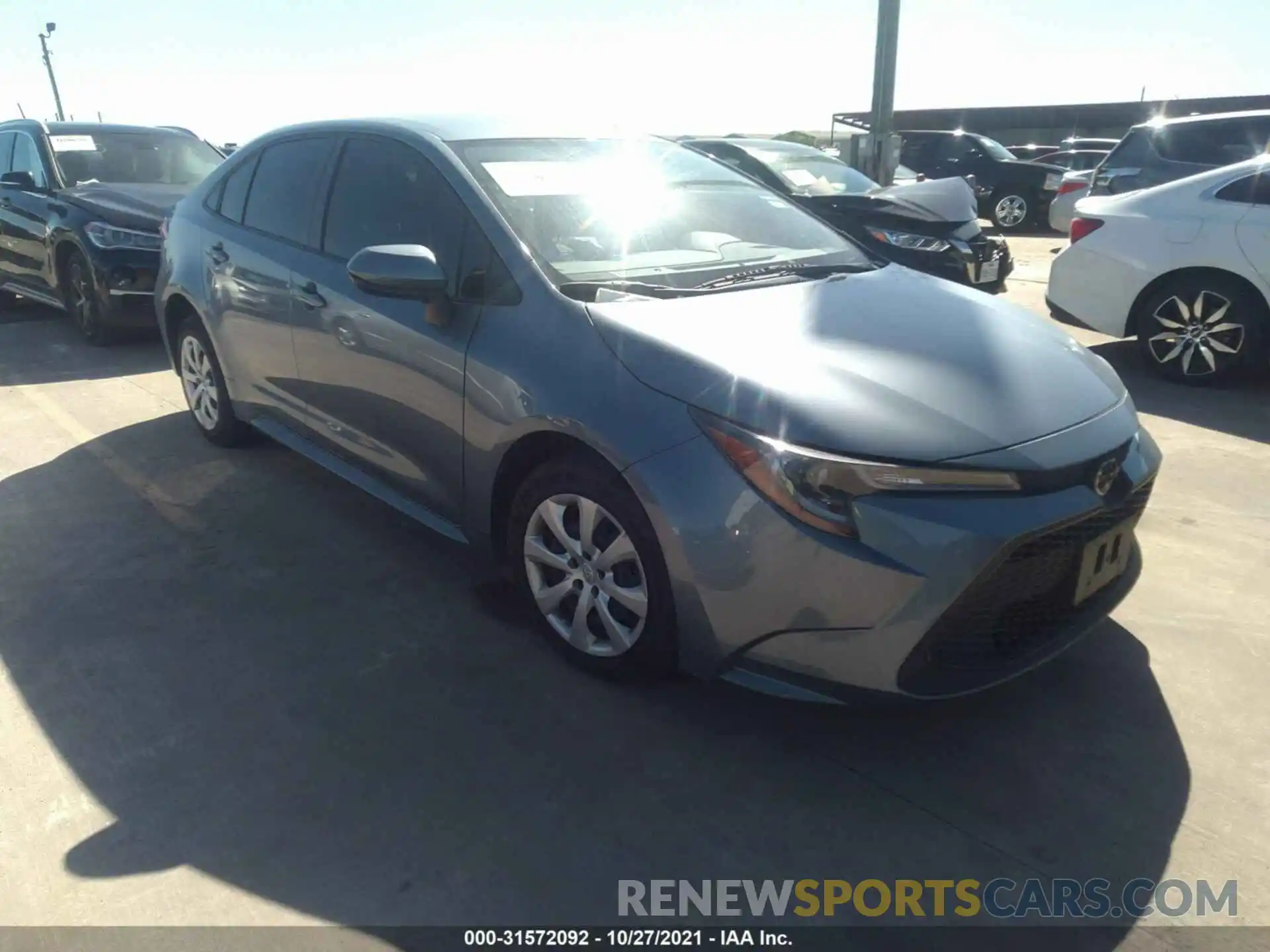 1 Photograph of a damaged car JTDEPRAE1LJ003603 TOYOTA COROLLA 2020