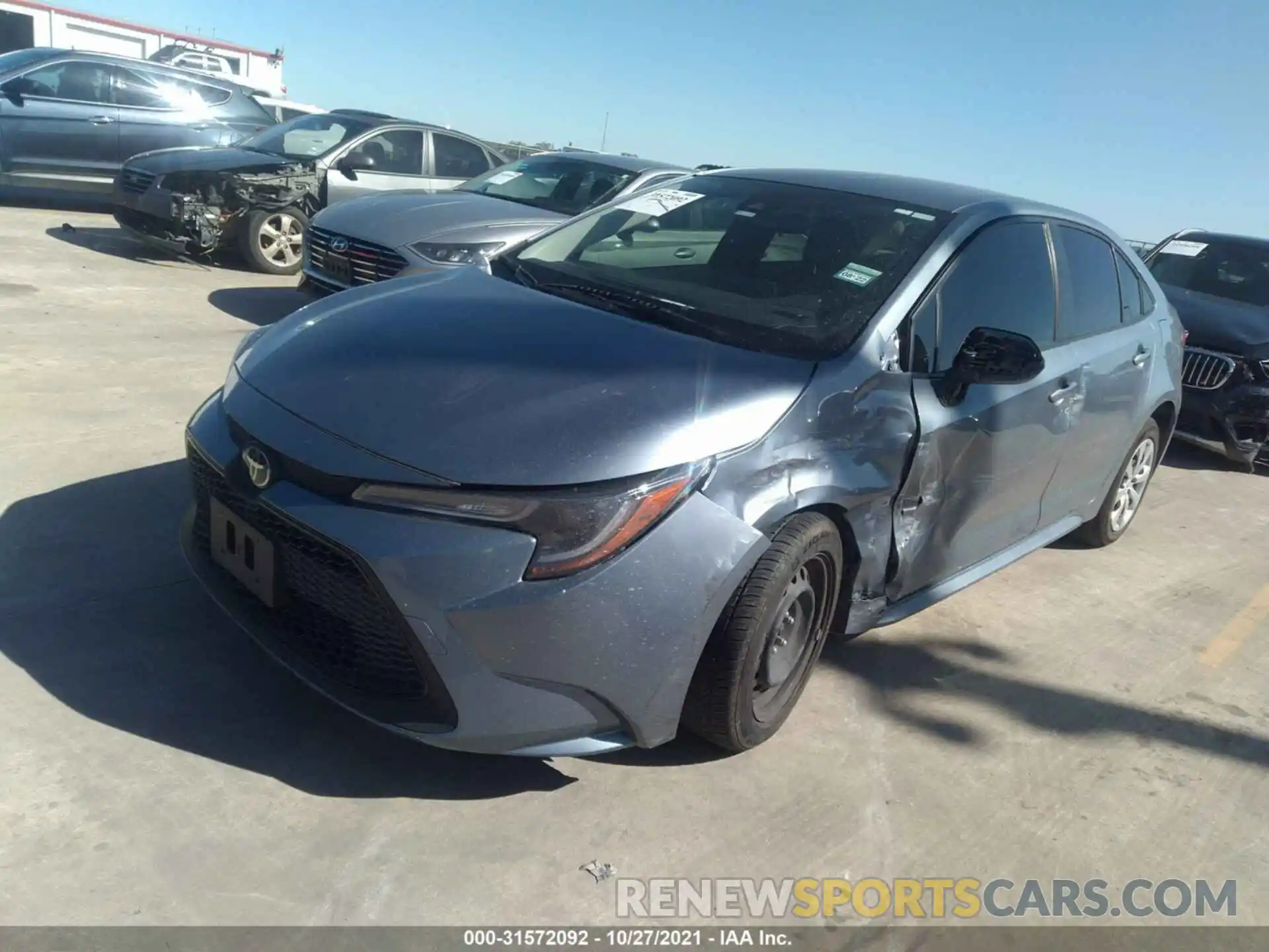 2 Photograph of a damaged car JTDEPRAE1LJ003603 TOYOTA COROLLA 2020