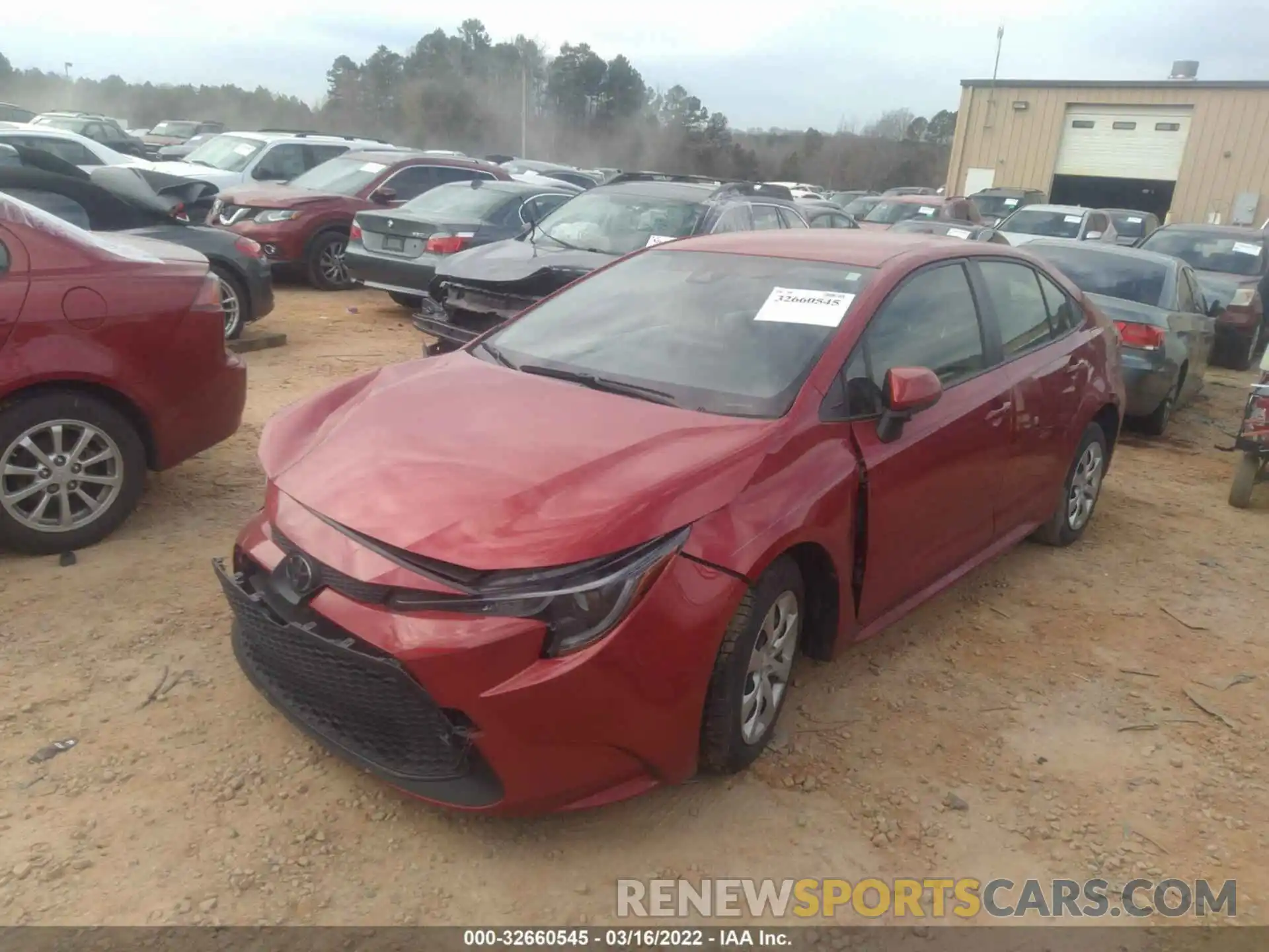 2 Photograph of a damaged car JTDEPRAE1LJ003780 TOYOTA COROLLA 2020