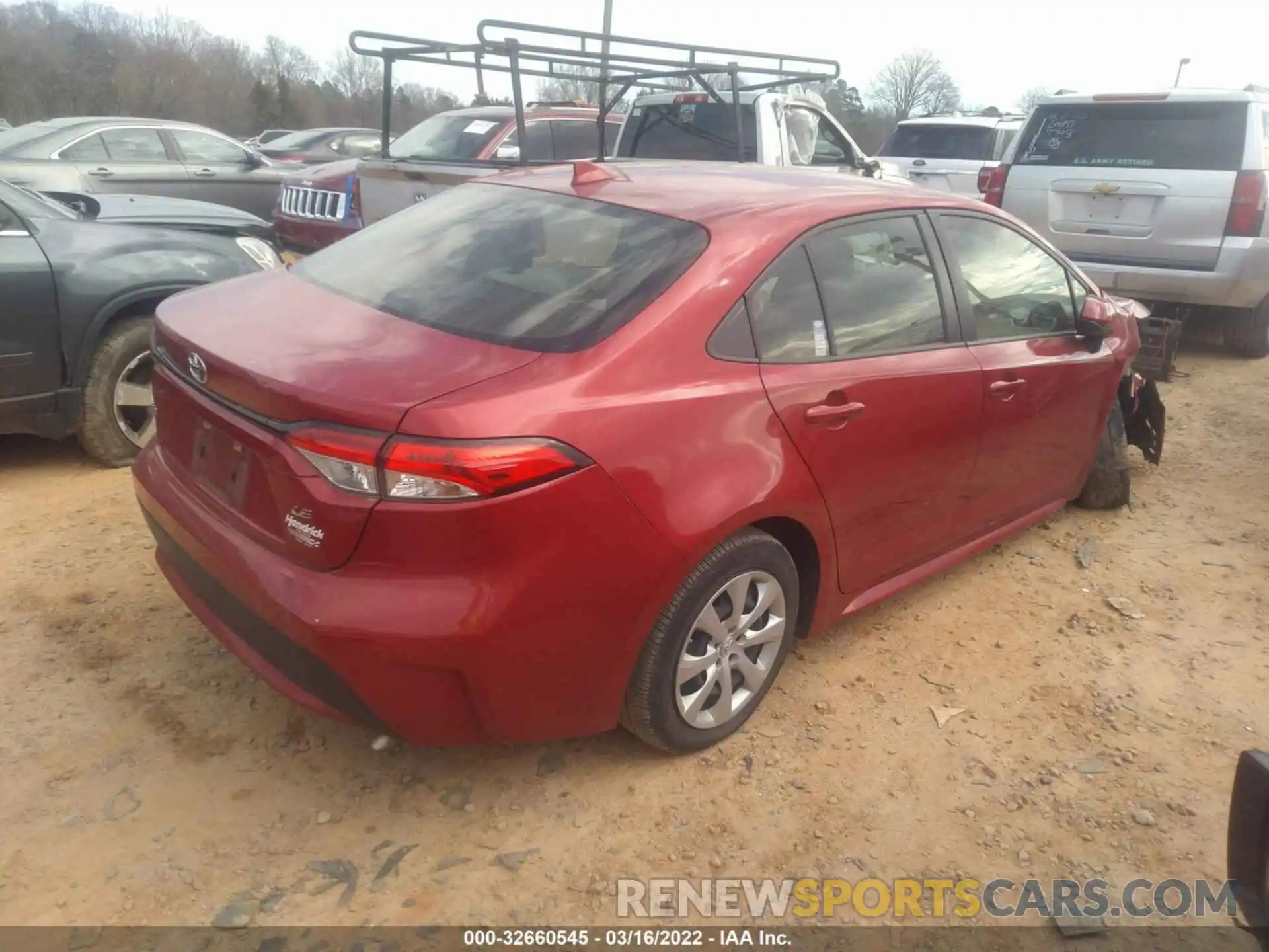 4 Photograph of a damaged car JTDEPRAE1LJ003780 TOYOTA COROLLA 2020