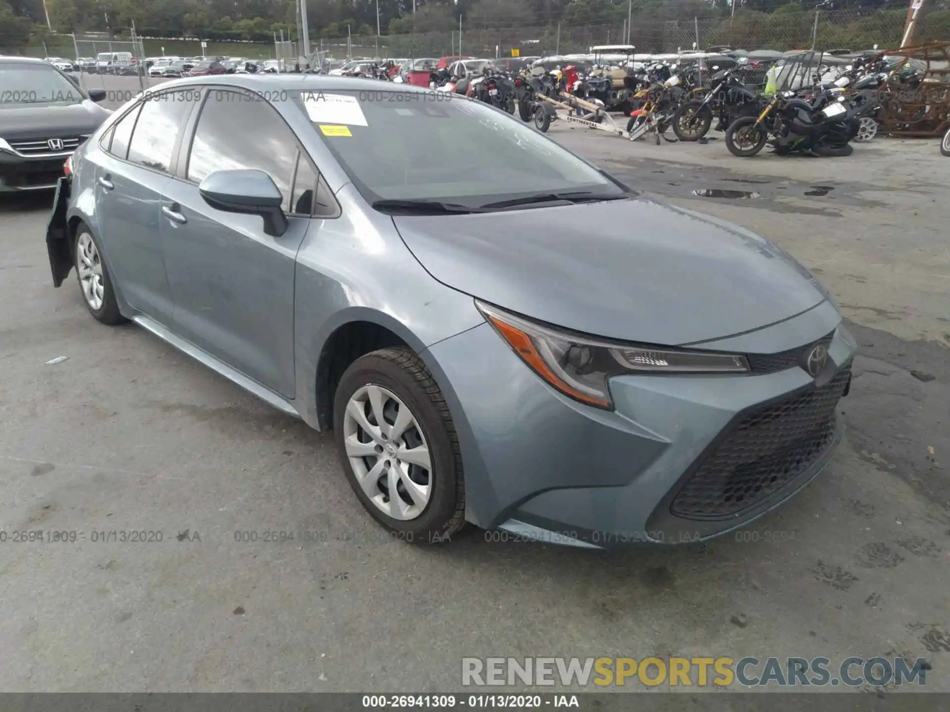 1 Photograph of a damaged car JTDEPRAE1LJ006307 TOYOTA COROLLA 2020