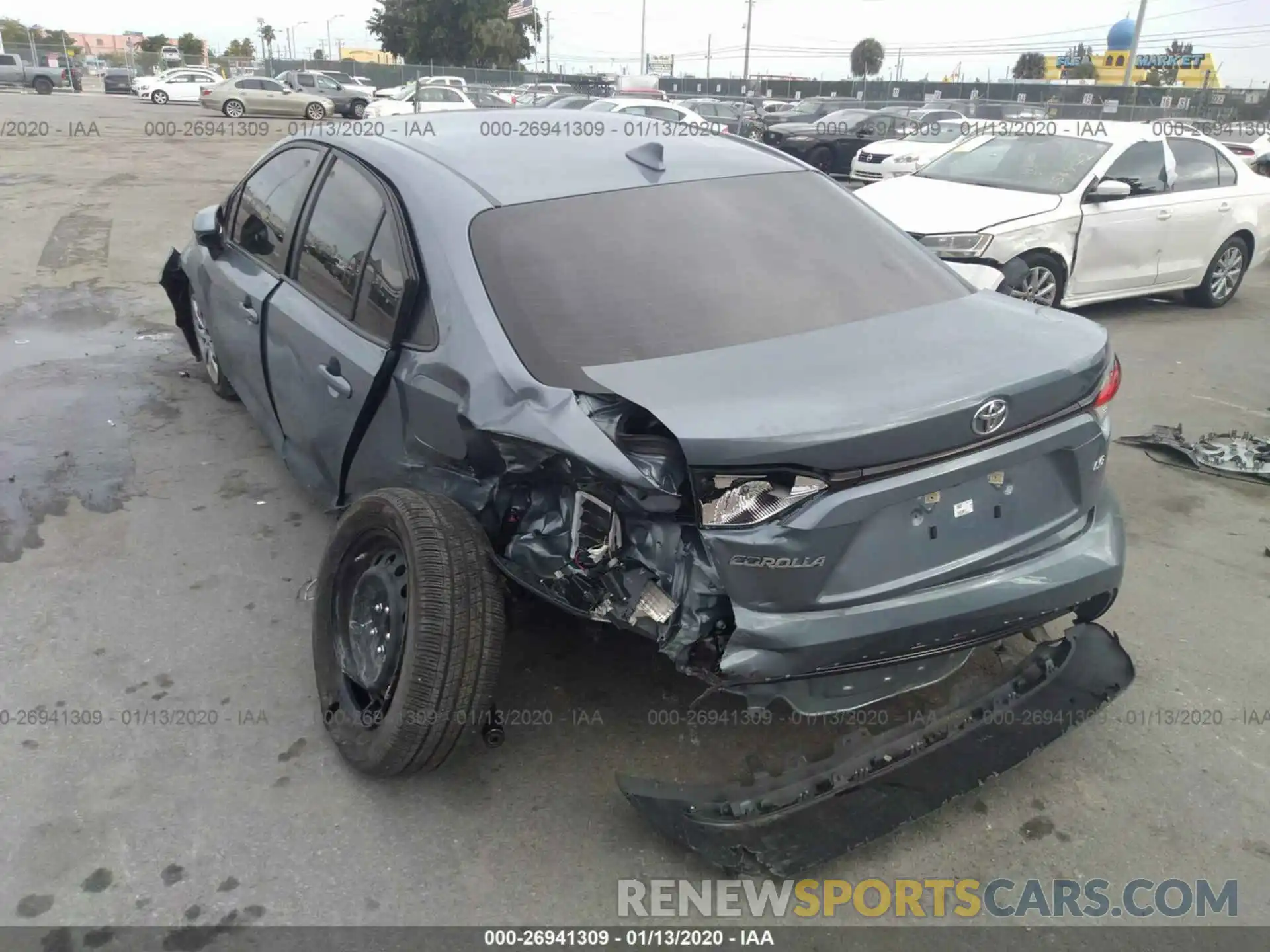 3 Photograph of a damaged car JTDEPRAE1LJ006307 TOYOTA COROLLA 2020