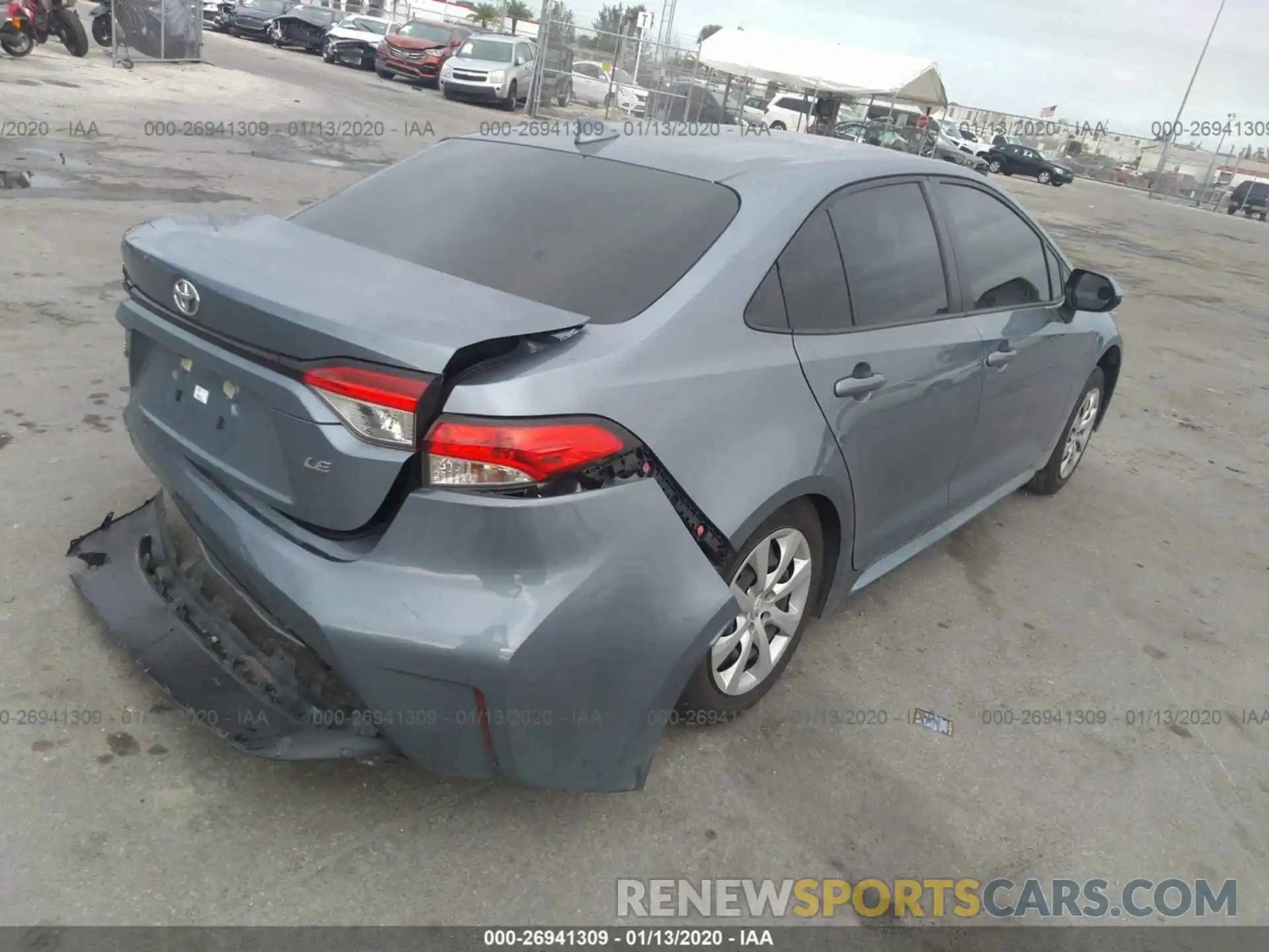 4 Photograph of a damaged car JTDEPRAE1LJ006307 TOYOTA COROLLA 2020