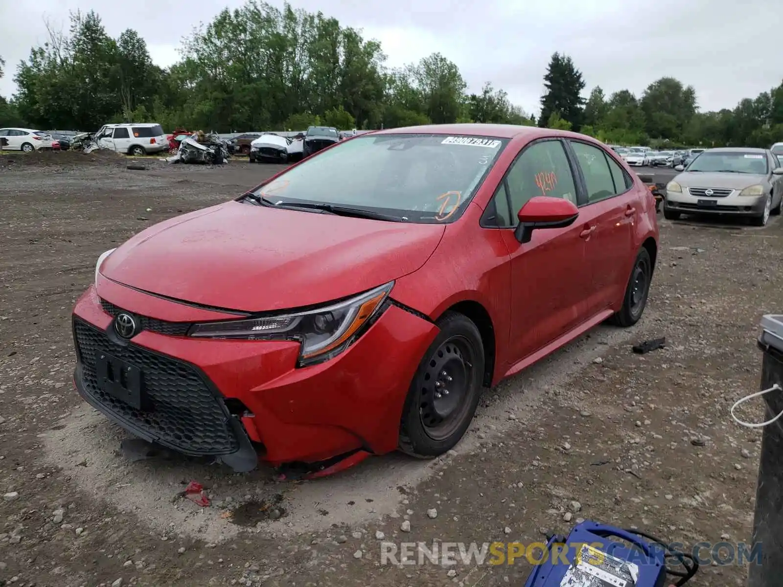 2 Photograph of a damaged car JTDEPRAE1LJ007120 TOYOTA COROLLA 2020