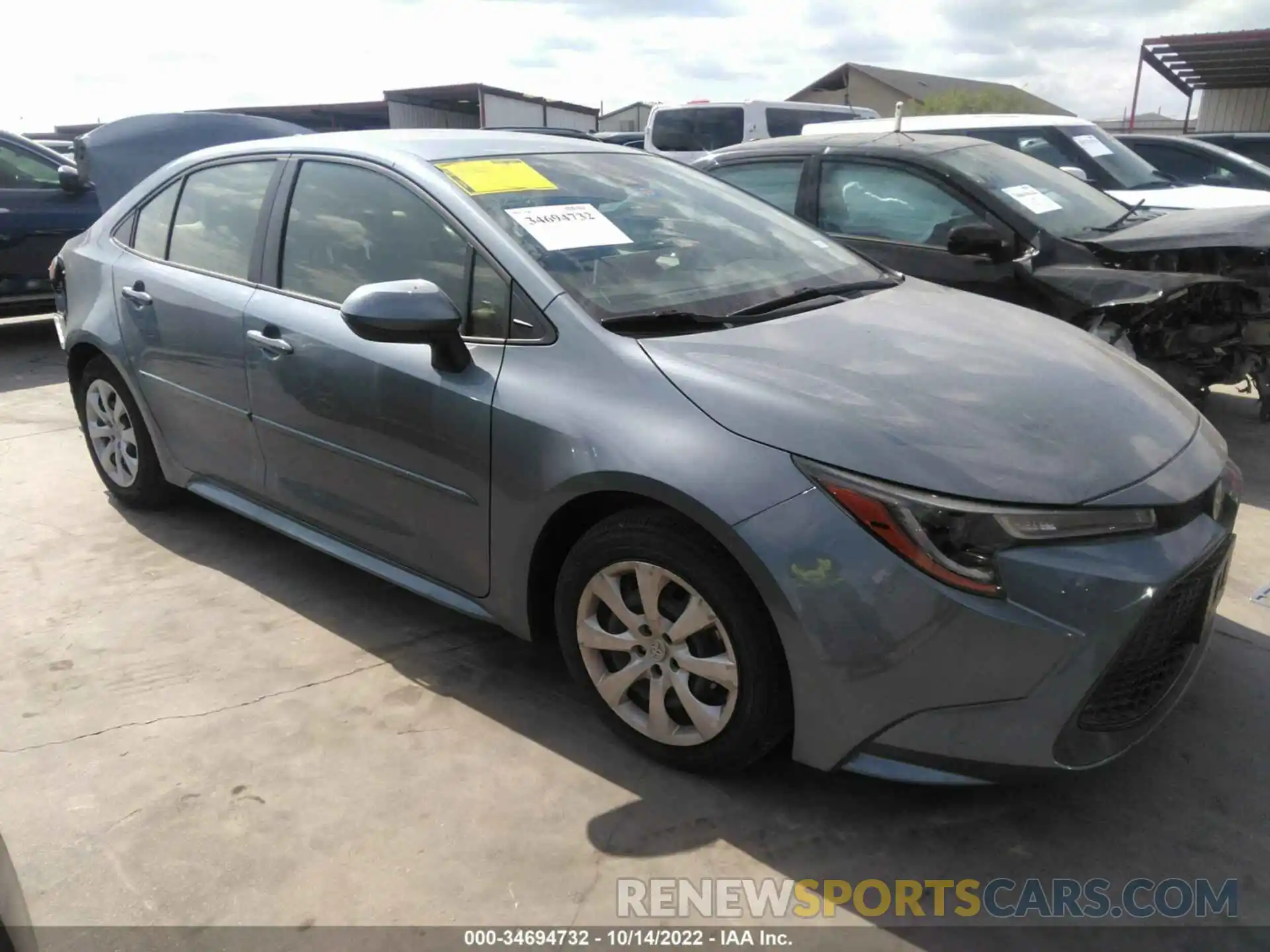 1 Photograph of a damaged car JTDEPRAE1LJ007201 TOYOTA COROLLA 2020