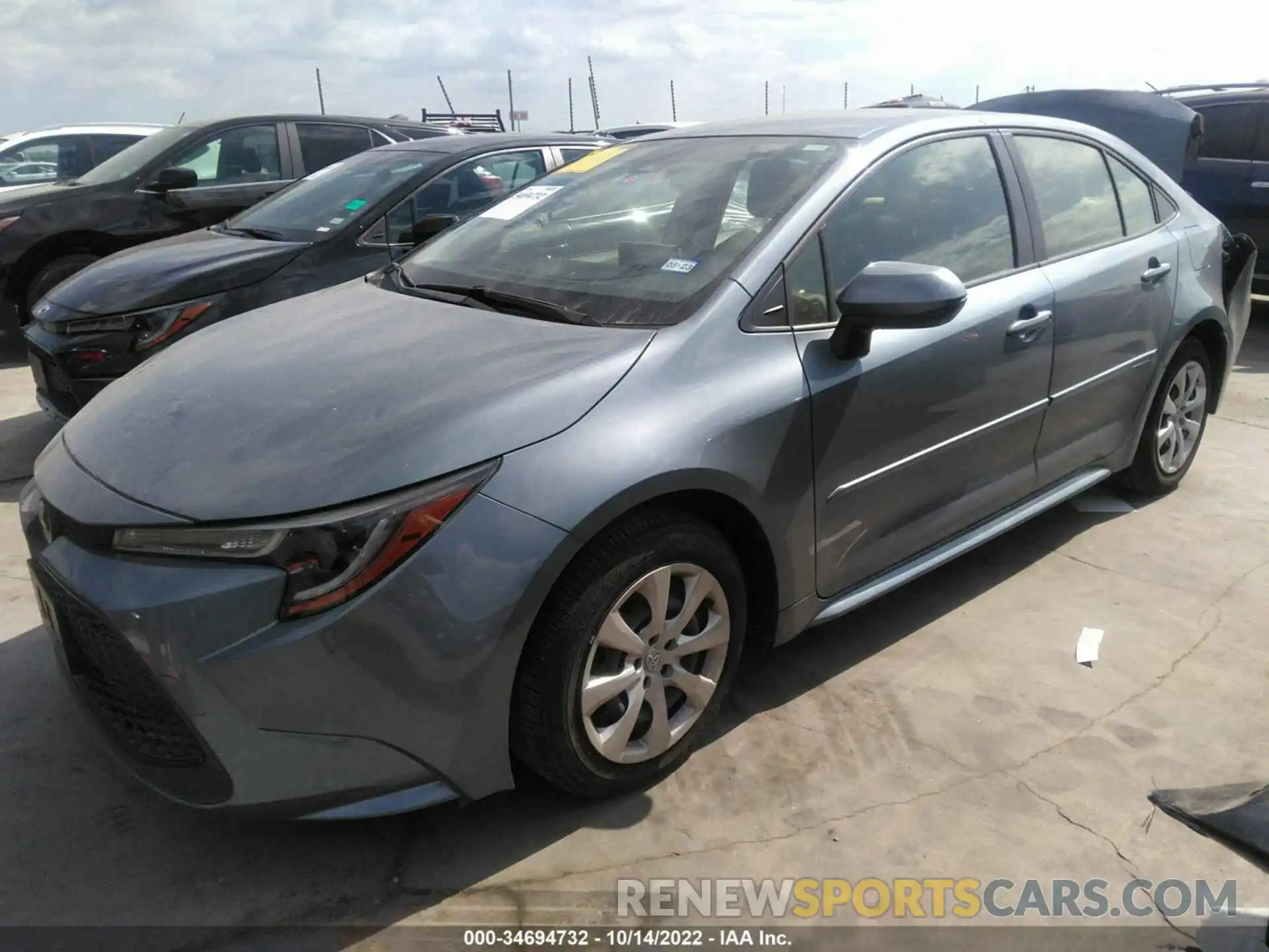 2 Photograph of a damaged car JTDEPRAE1LJ007201 TOYOTA COROLLA 2020