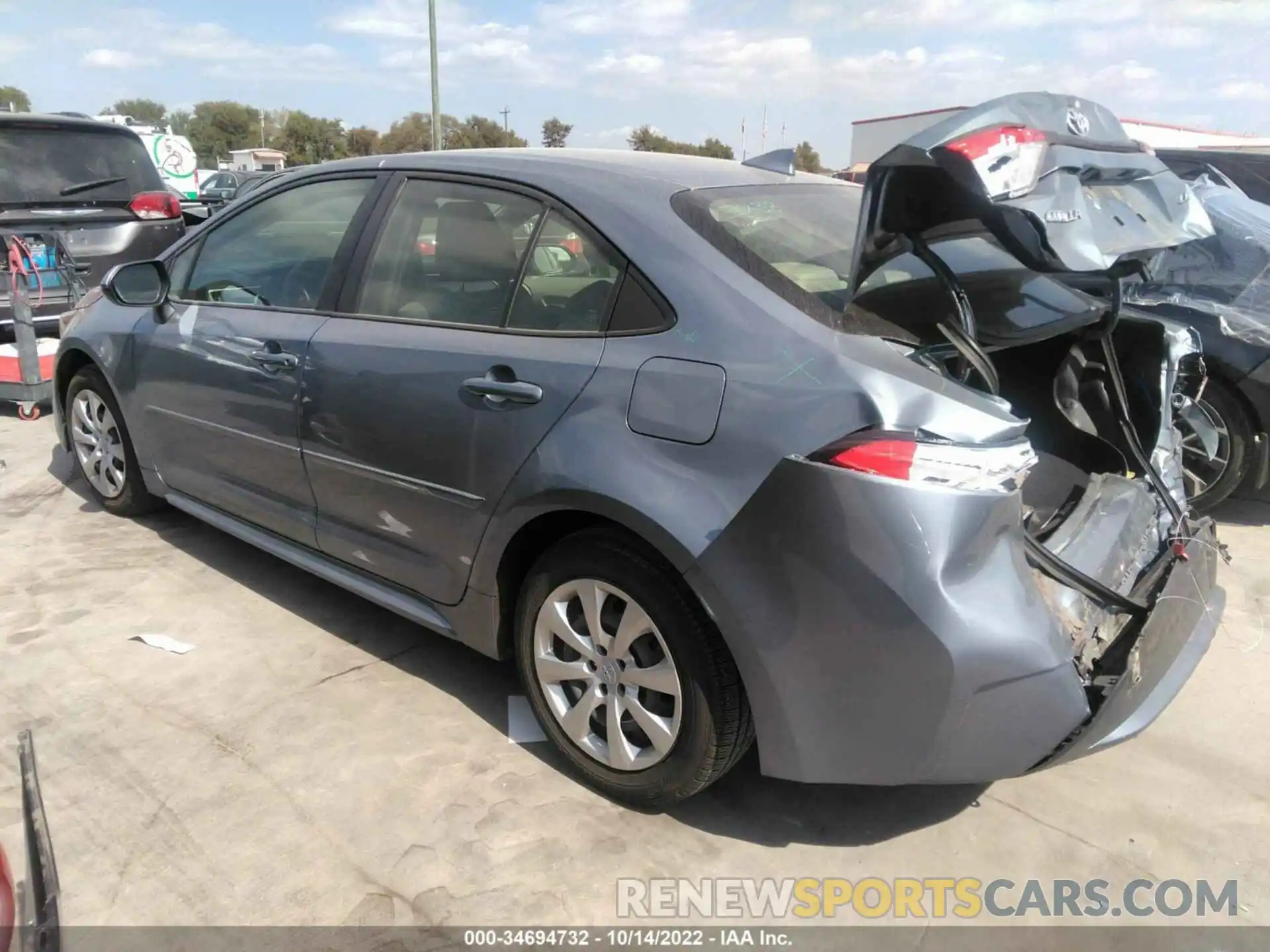 3 Photograph of a damaged car JTDEPRAE1LJ007201 TOYOTA COROLLA 2020