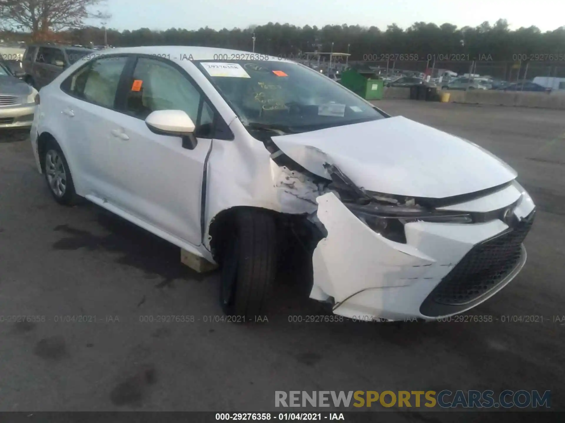 1 Photograph of a damaged car JTDEPRAE1LJ007411 TOYOTA COROLLA 2020