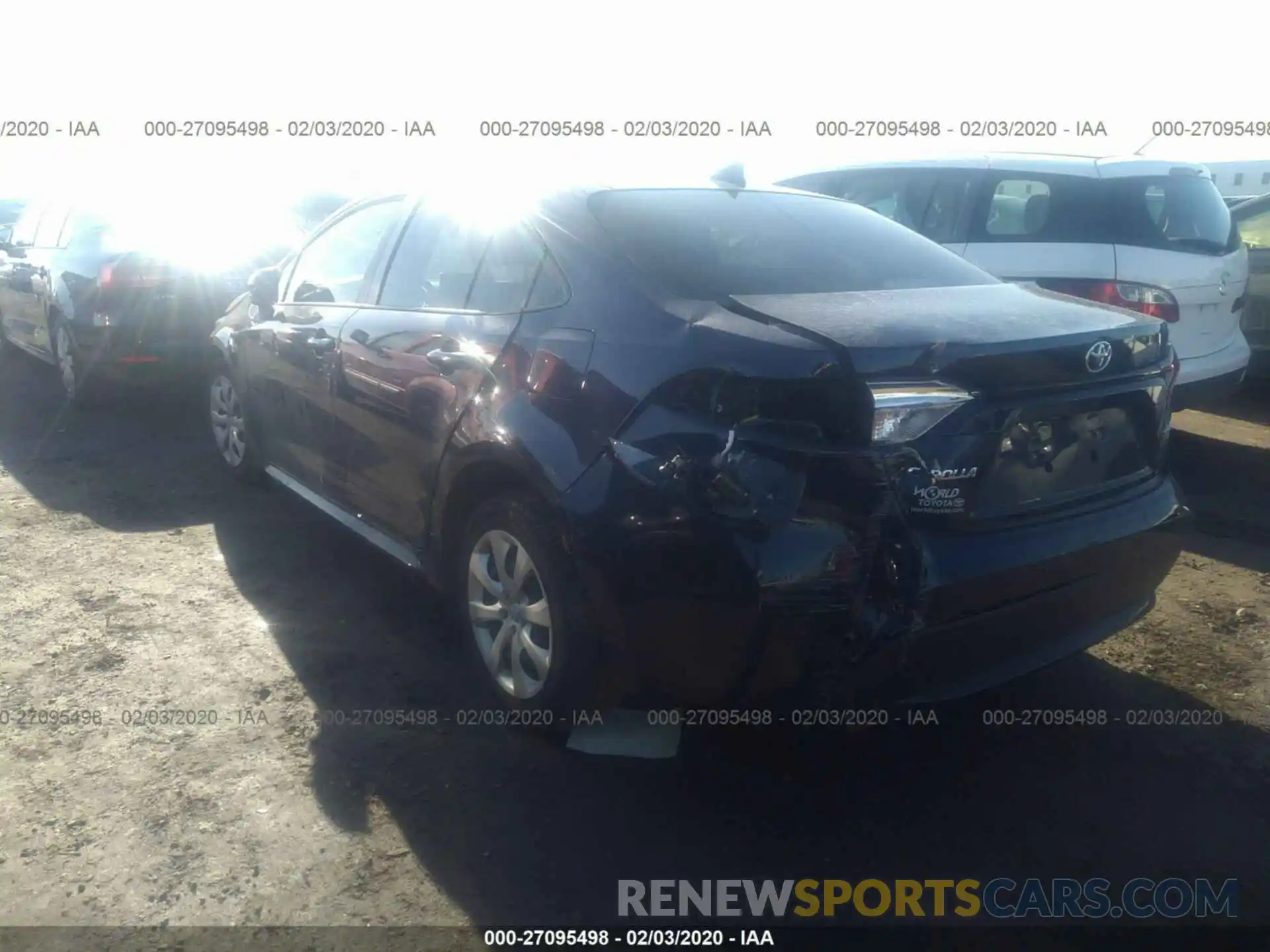 3 Photograph of a damaged car JTDEPRAE1LJ008025 TOYOTA COROLLA 2020