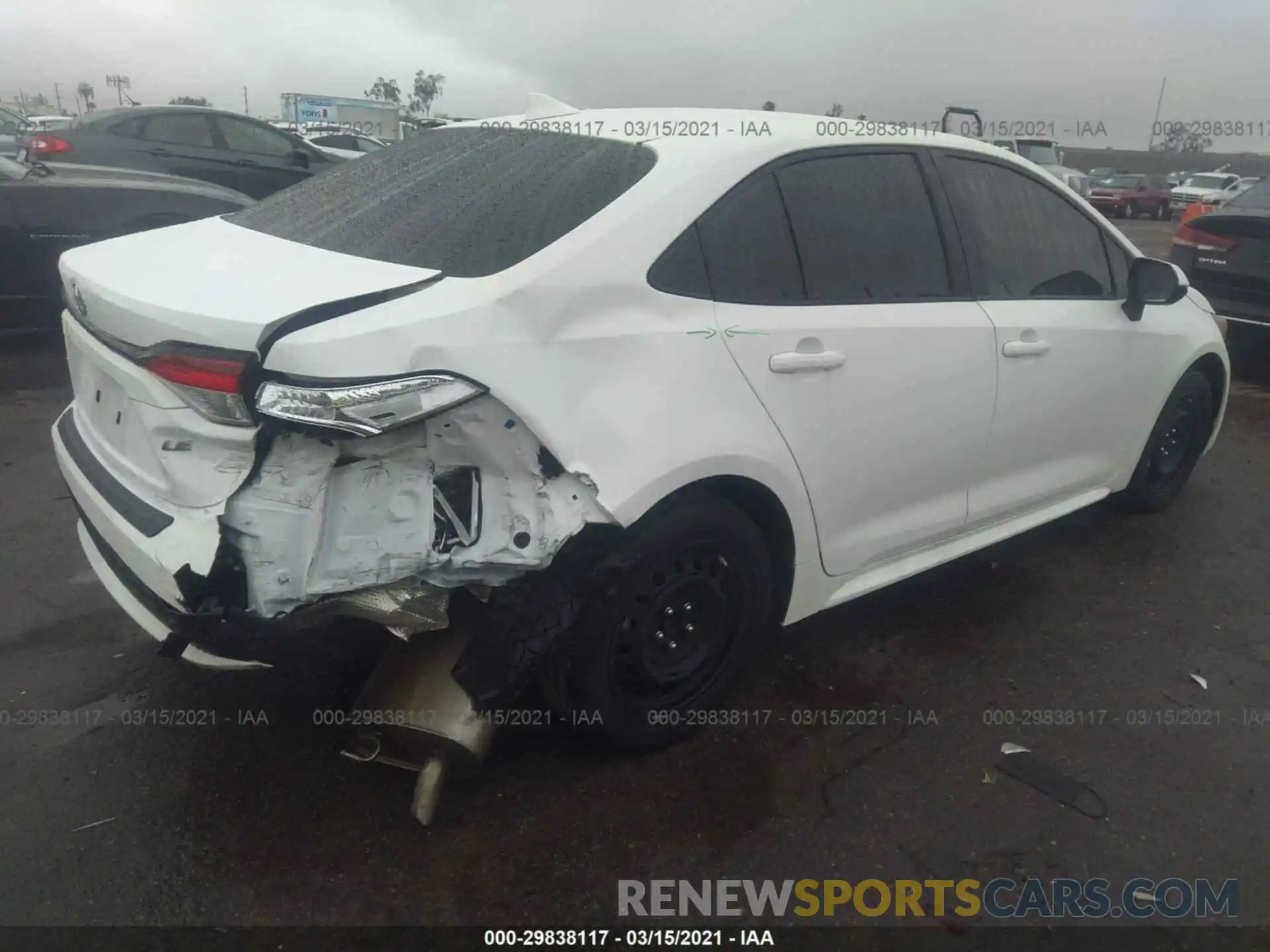 4 Photograph of a damaged car JTDEPRAE1LJ009675 TOYOTA COROLLA 2020