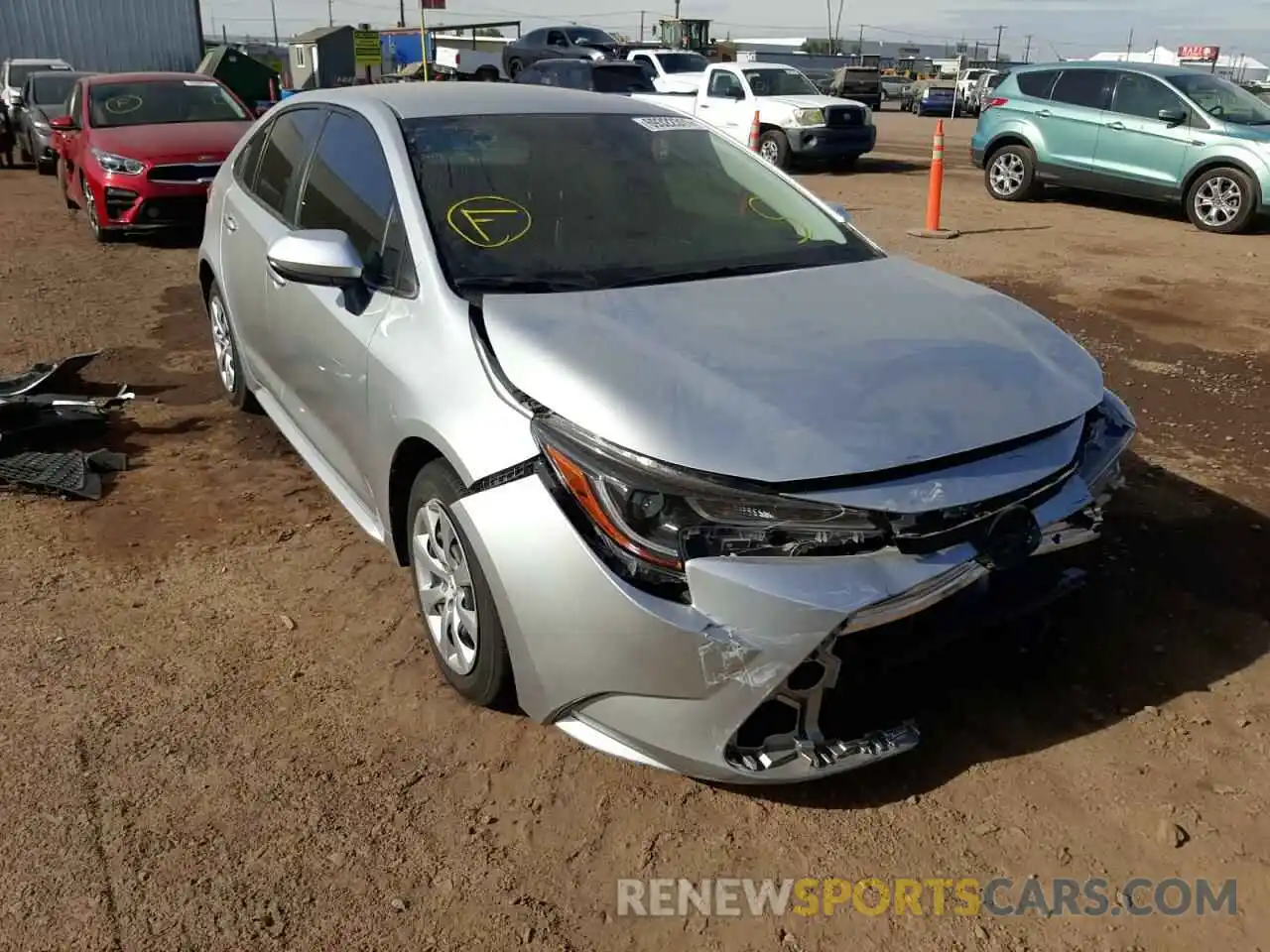 1 Photograph of a damaged car JTDEPRAE1LJ010325 TOYOTA COROLLA 2020