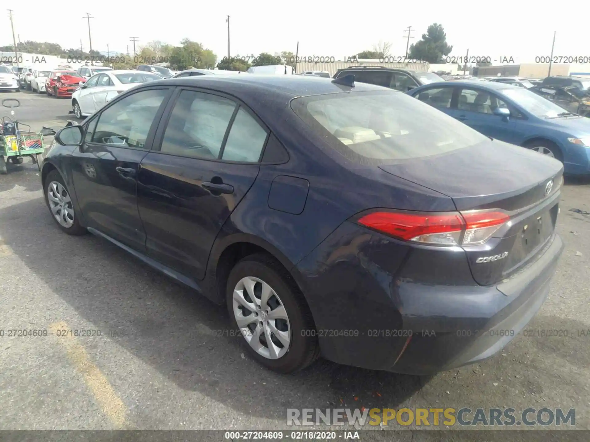 3 Photograph of a damaged car JTDEPRAE1LJ010714 TOYOTA COROLLA 2020