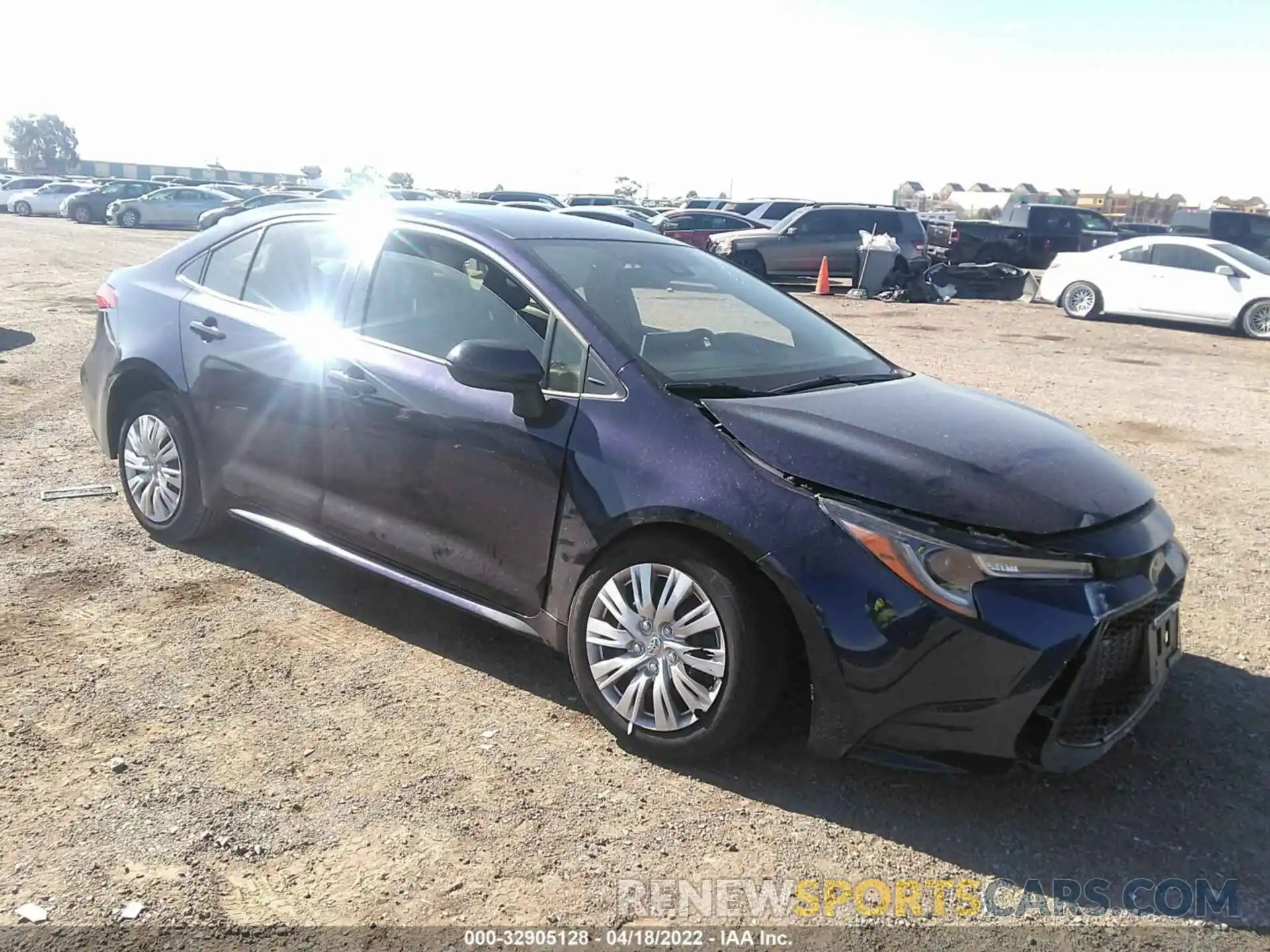 1 Photograph of a damaged car JTDEPRAE1LJ011149 TOYOTA COROLLA 2020