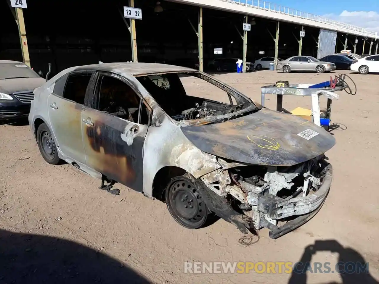 1 Photograph of a damaged car JTDEPRAE1LJ012107 TOYOTA COROLLA 2020