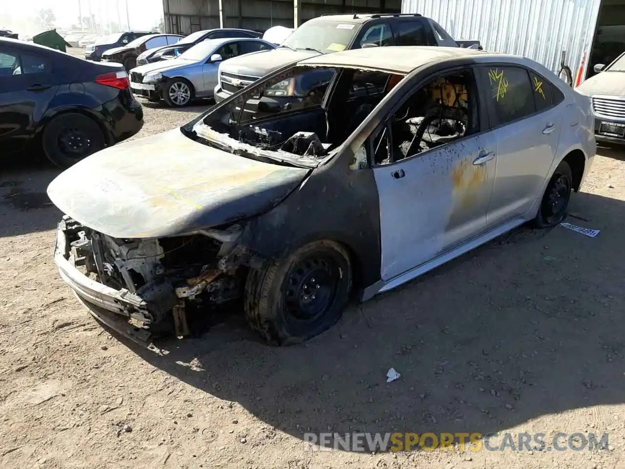 2 Photograph of a damaged car JTDEPRAE1LJ012107 TOYOTA COROLLA 2020