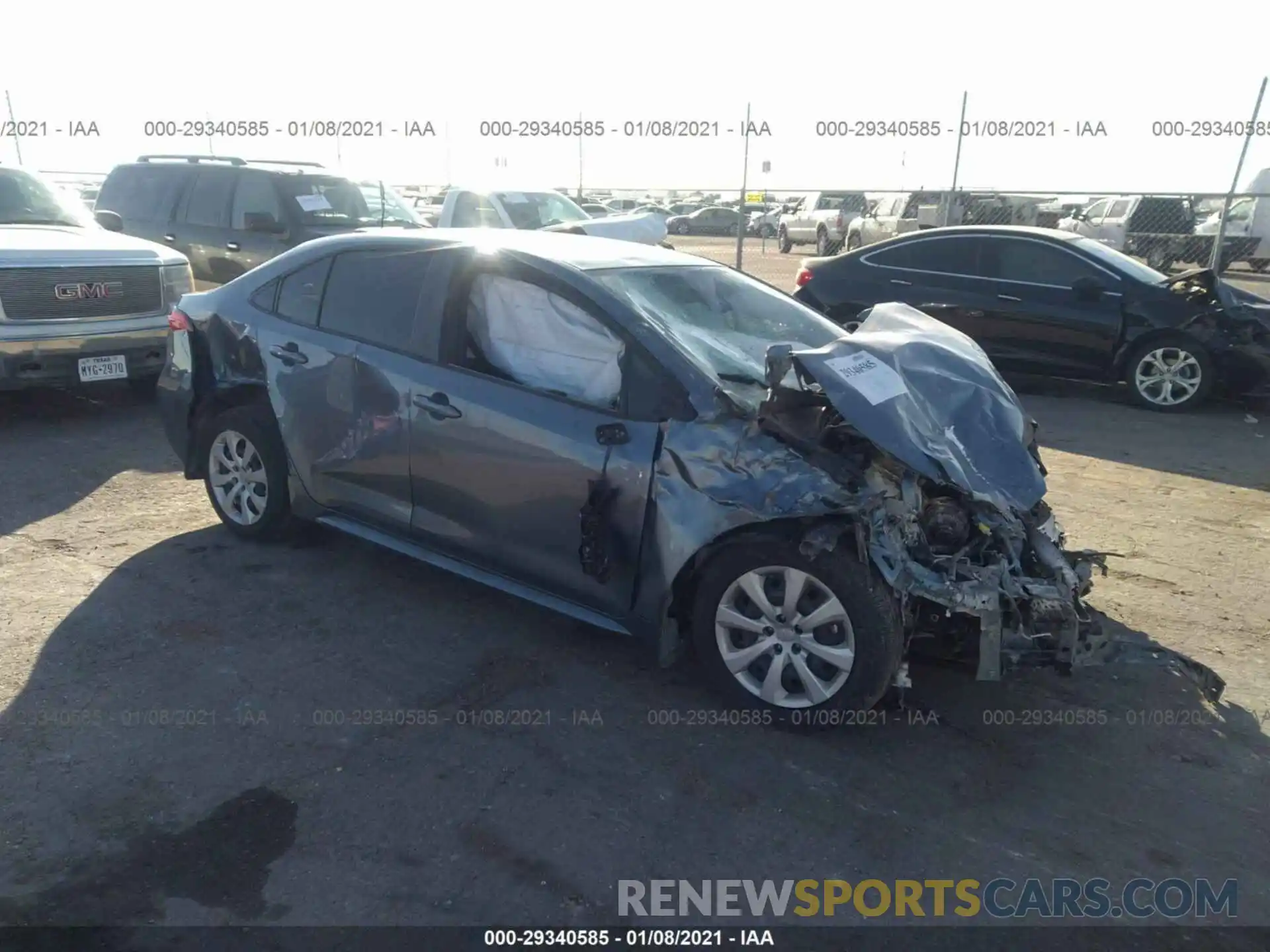 1 Photograph of a damaged car JTDEPRAE1LJ012446 TOYOTA COROLLA 2020