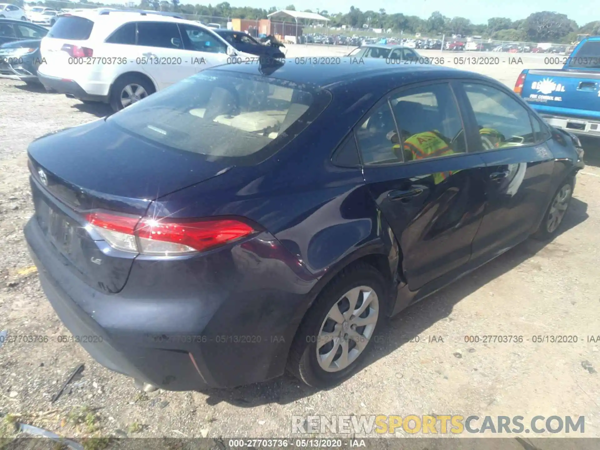 4 Photograph of a damaged car JTDEPRAE1LJ013094 TOYOTA COROLLA 2020